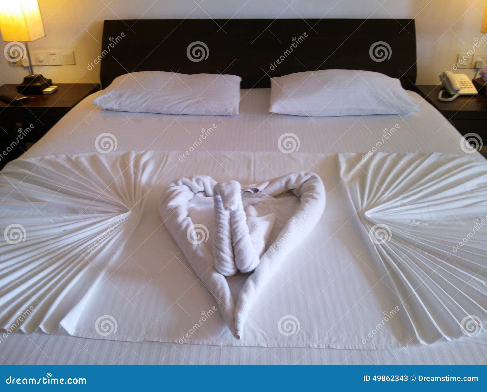Bed stock image. Image of vacation, negombe, lanka, hotel 49862343
