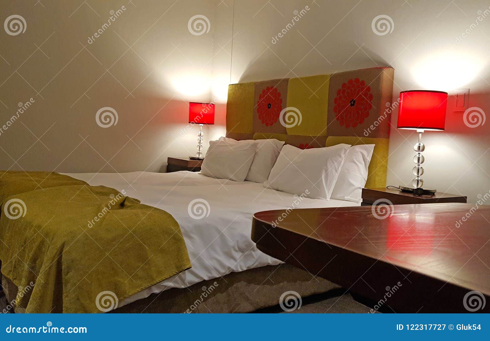 A Bed in a Hotel Room in a Hotel in South Africa Stock Image Image of