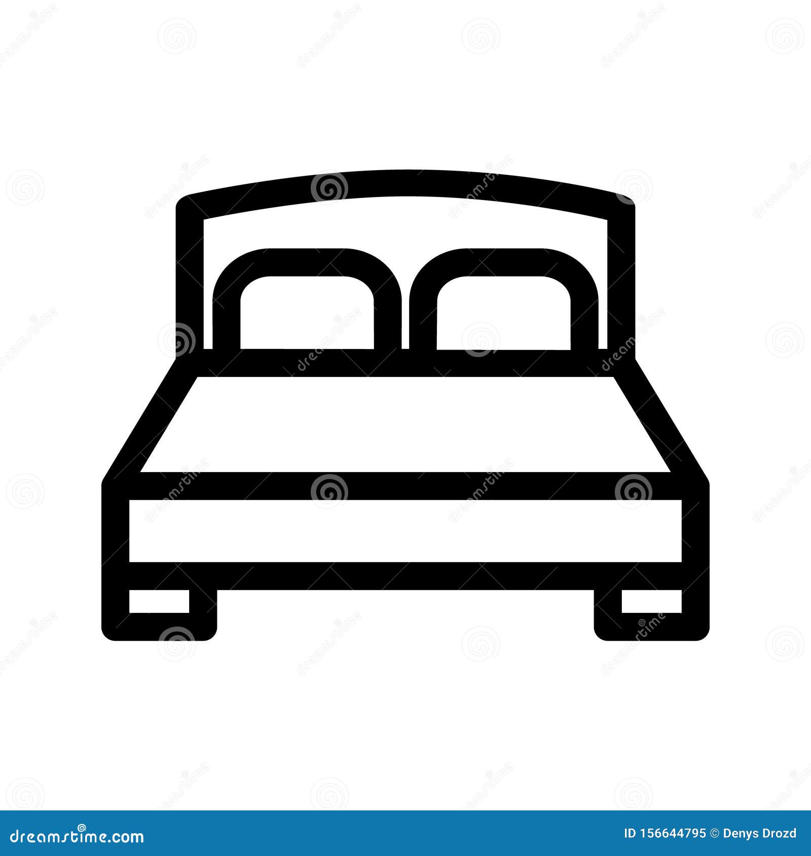 Bed Icon Vector Bedroom Illustration Symbol Hotel Logo Or Sign Stock Vector Illustration Of Motel Bedroom