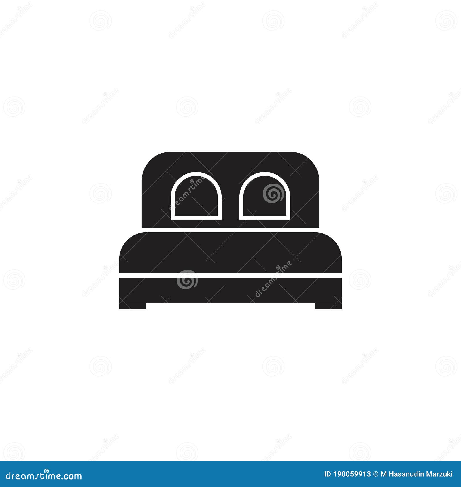 Bed logo vector stock vector. Illustration of double 190059913