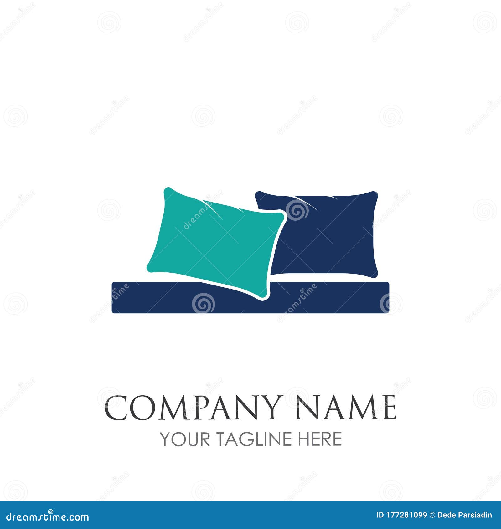Bed Logo Vector Illustration Design Template. Bed Logo Vector Stock