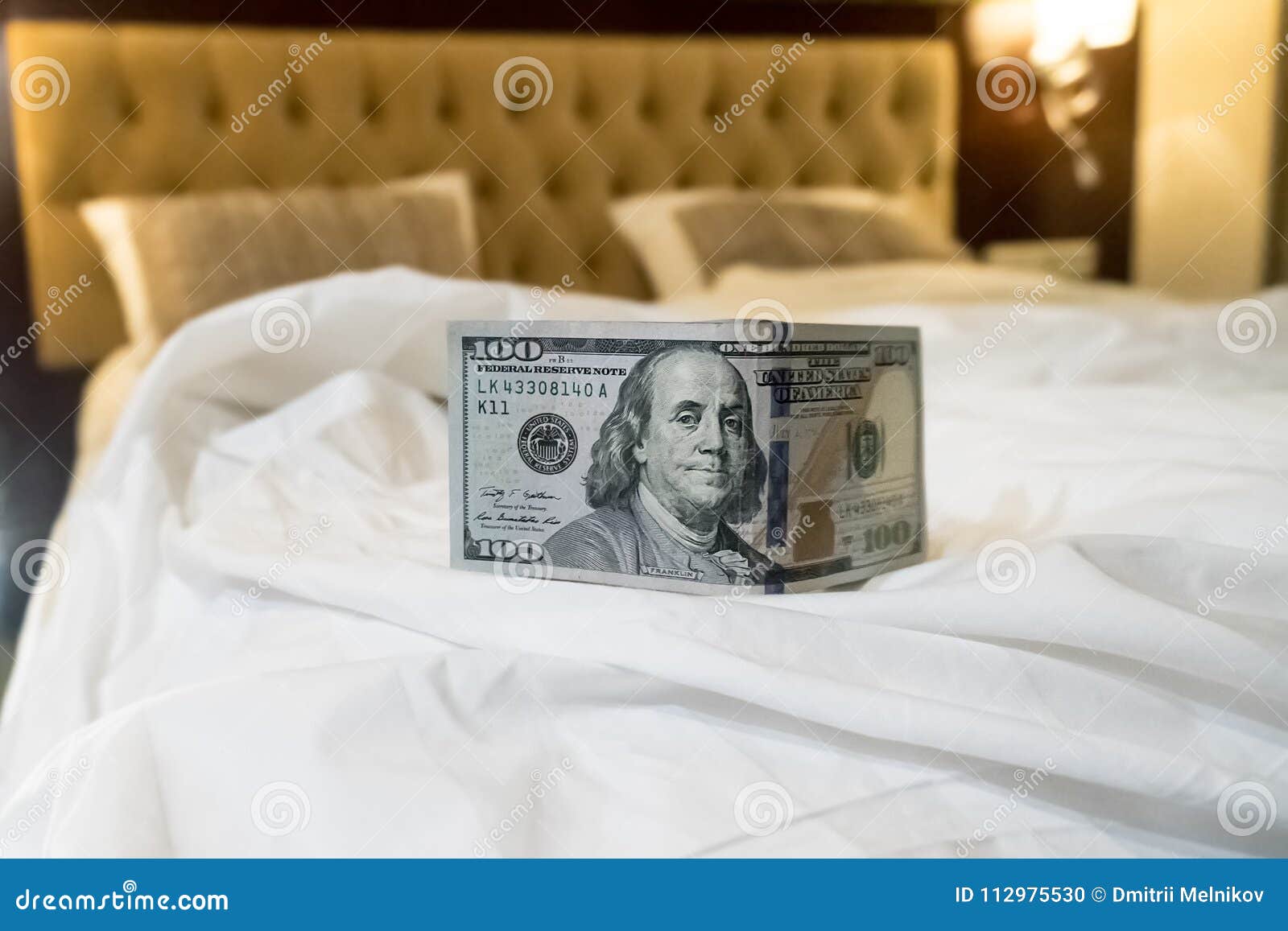 Bed and Money To Symbolize the Cost of