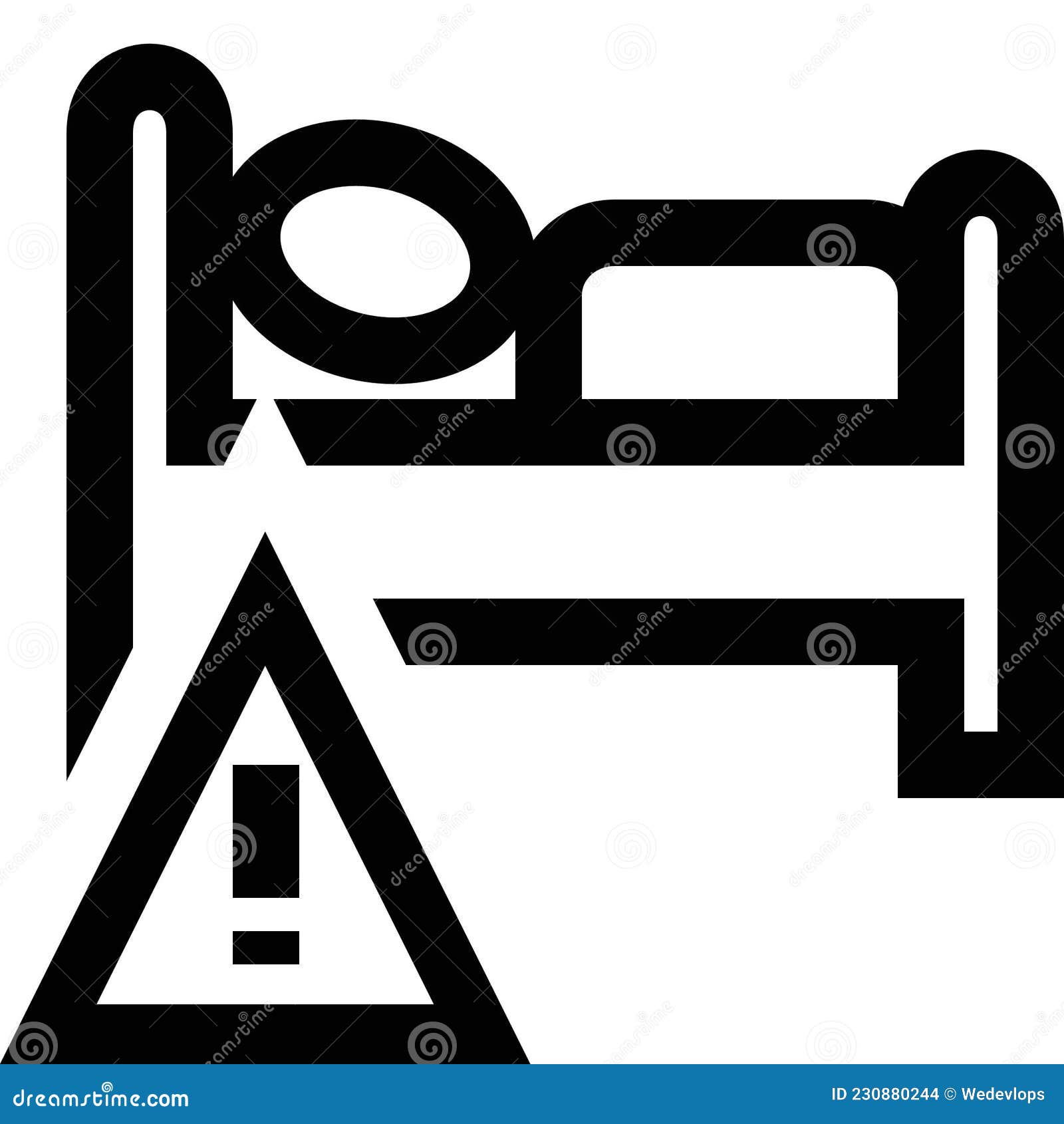 Bed occupied warning stock photo. Illustration of presentation 230880244