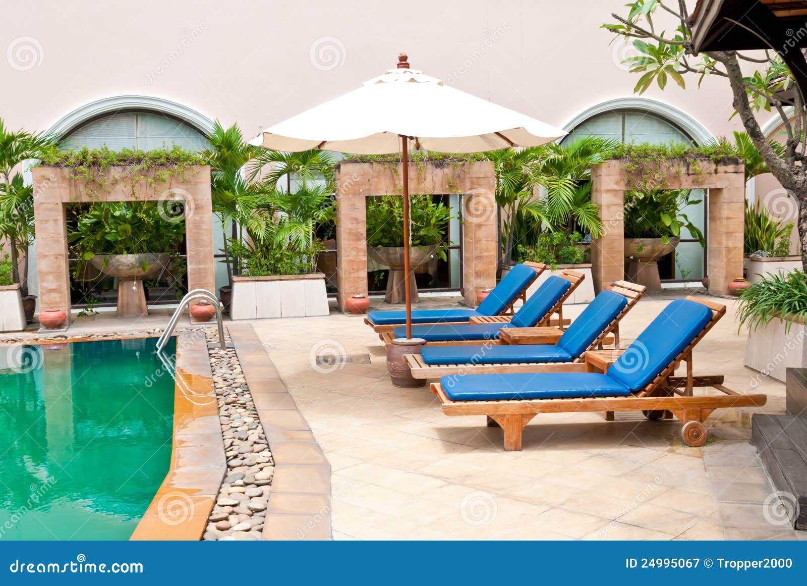  Bed in swimming pool stock image Image of decor healthy 