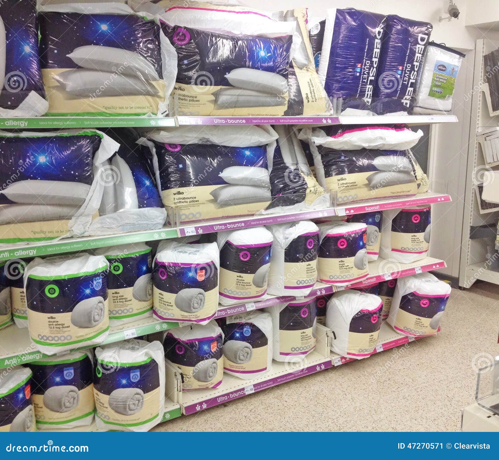 Bedding Duvets And Pillows In A Store Editorial Photo Image Of