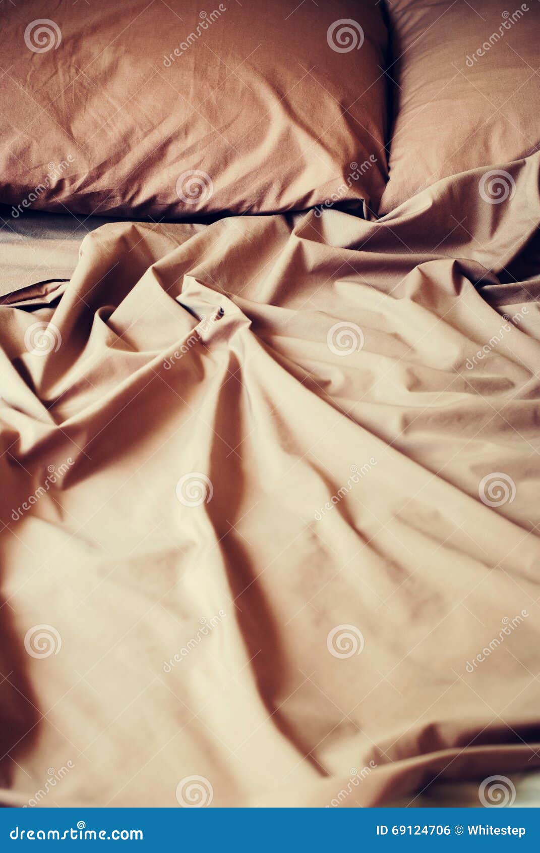 Bedding Sheets Pillow Chocolate Brown Color Stock Photo Image of