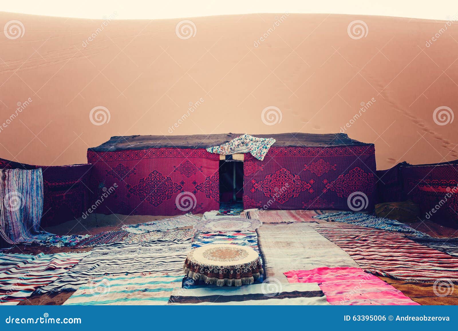 bedouin nomad tent camp, erg chebbi, morocco