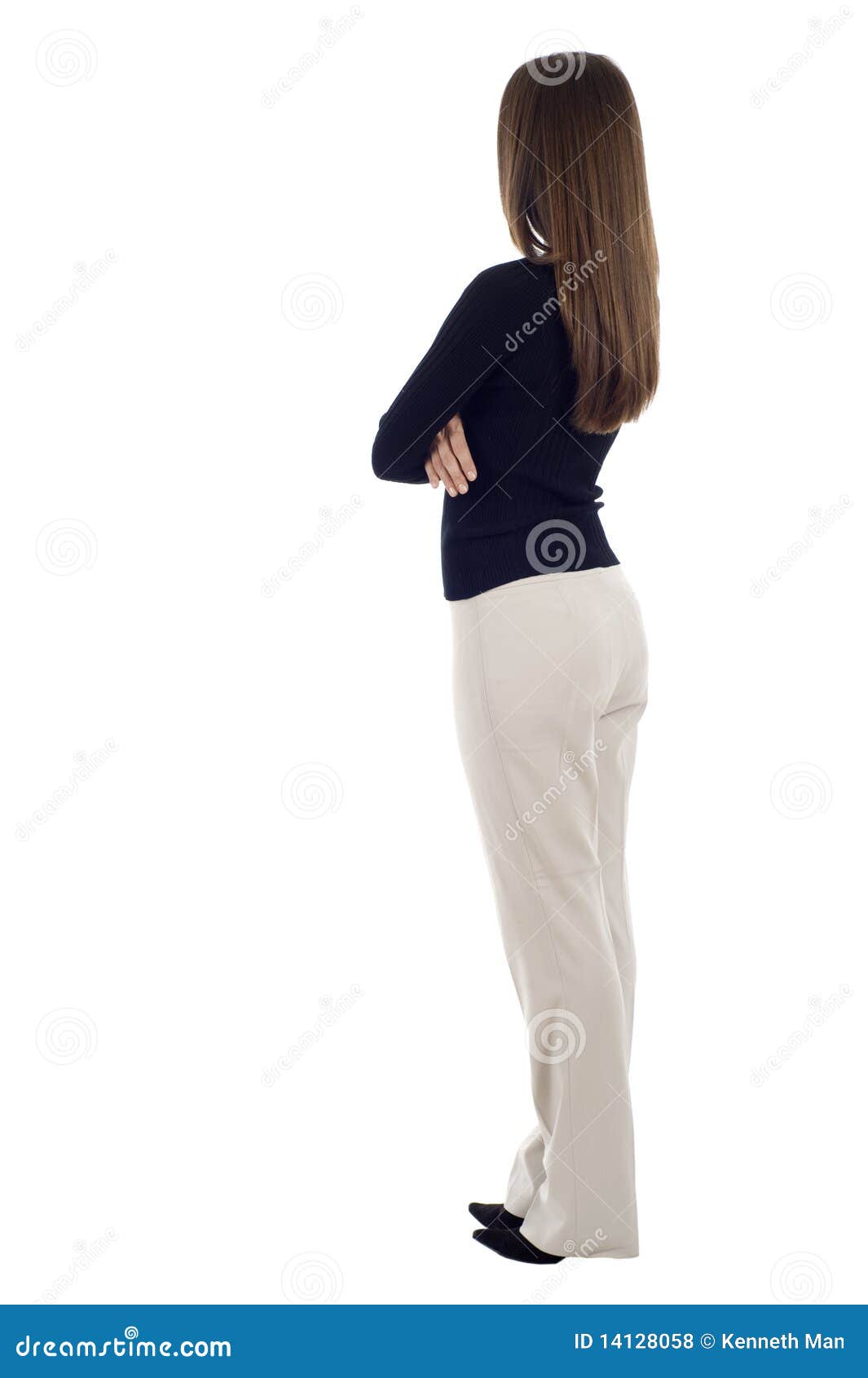 Bedrijfs Vrouw van de Rug stock foto. Image of portret 14128058