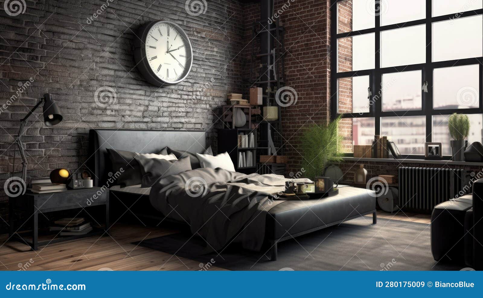 Bedroom Decor, Home Interior Design . Industrial Minimalist Style ...