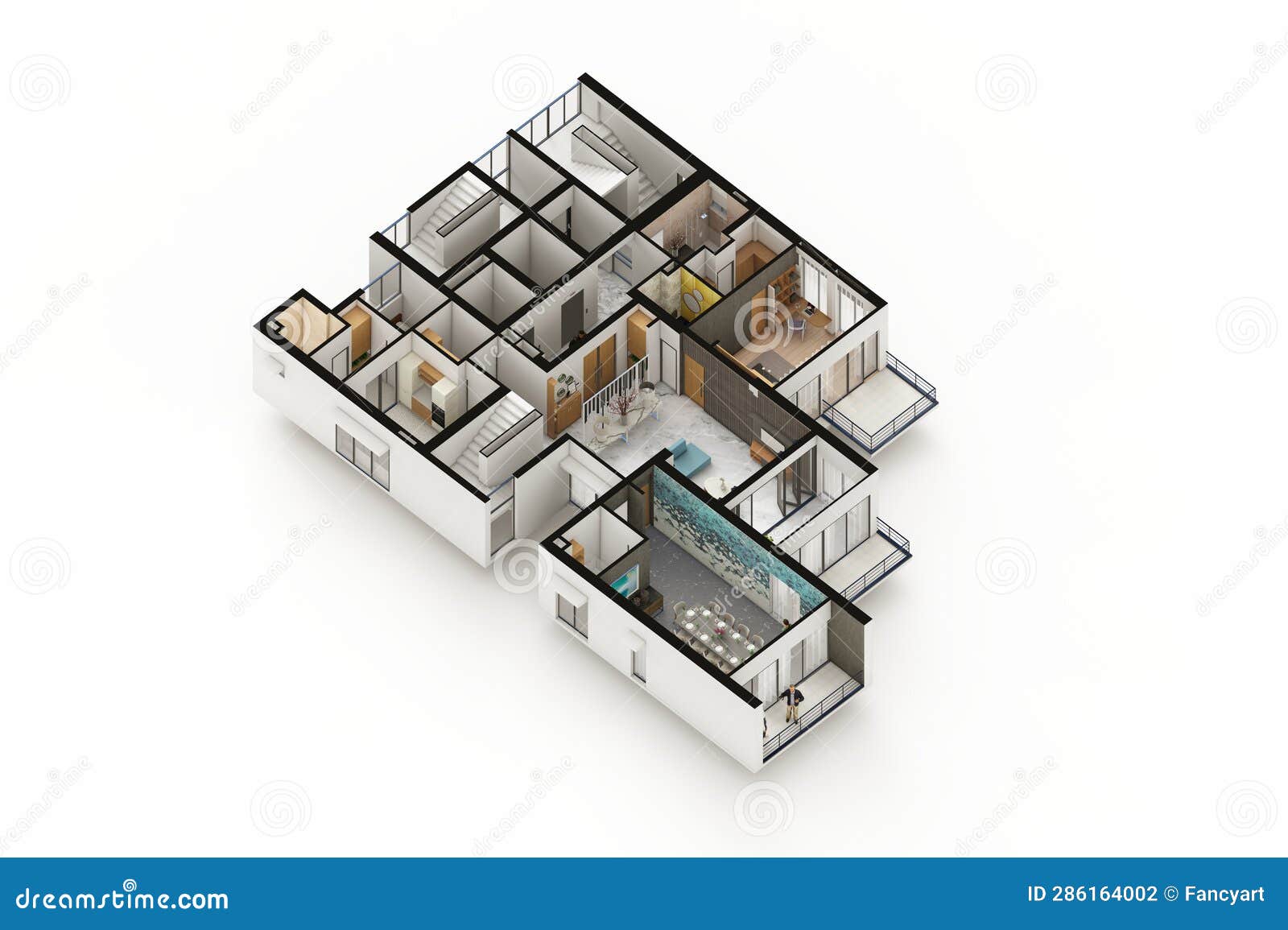4 Bedroom Duplex Apartment Typical Floor Plan 1 Stock Photography 4-bedroom-duplex-apartment-typical-floor-plan-1-stock-photography