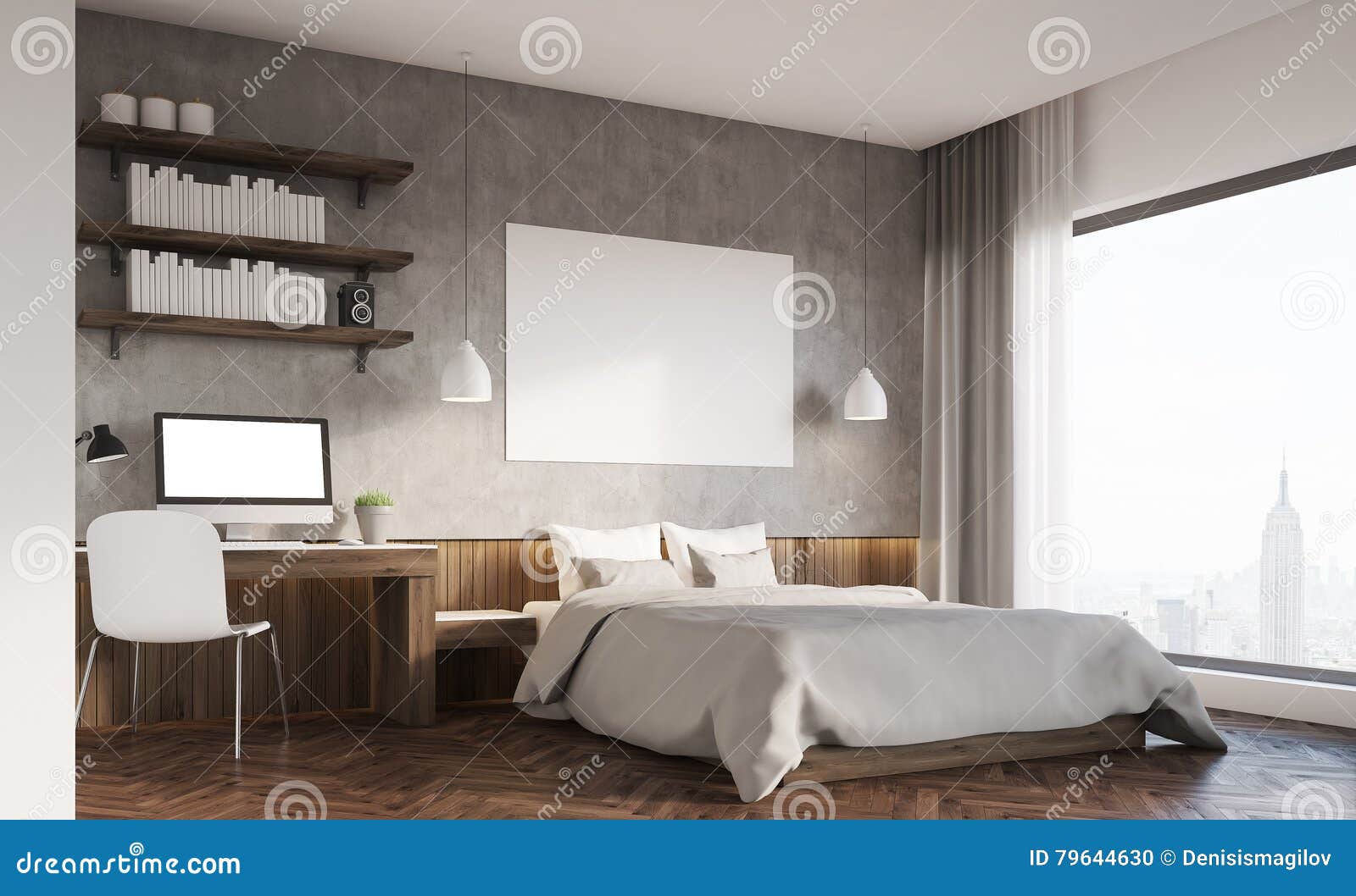 Bedroom And Home Office Stock Illustration Illustration Of