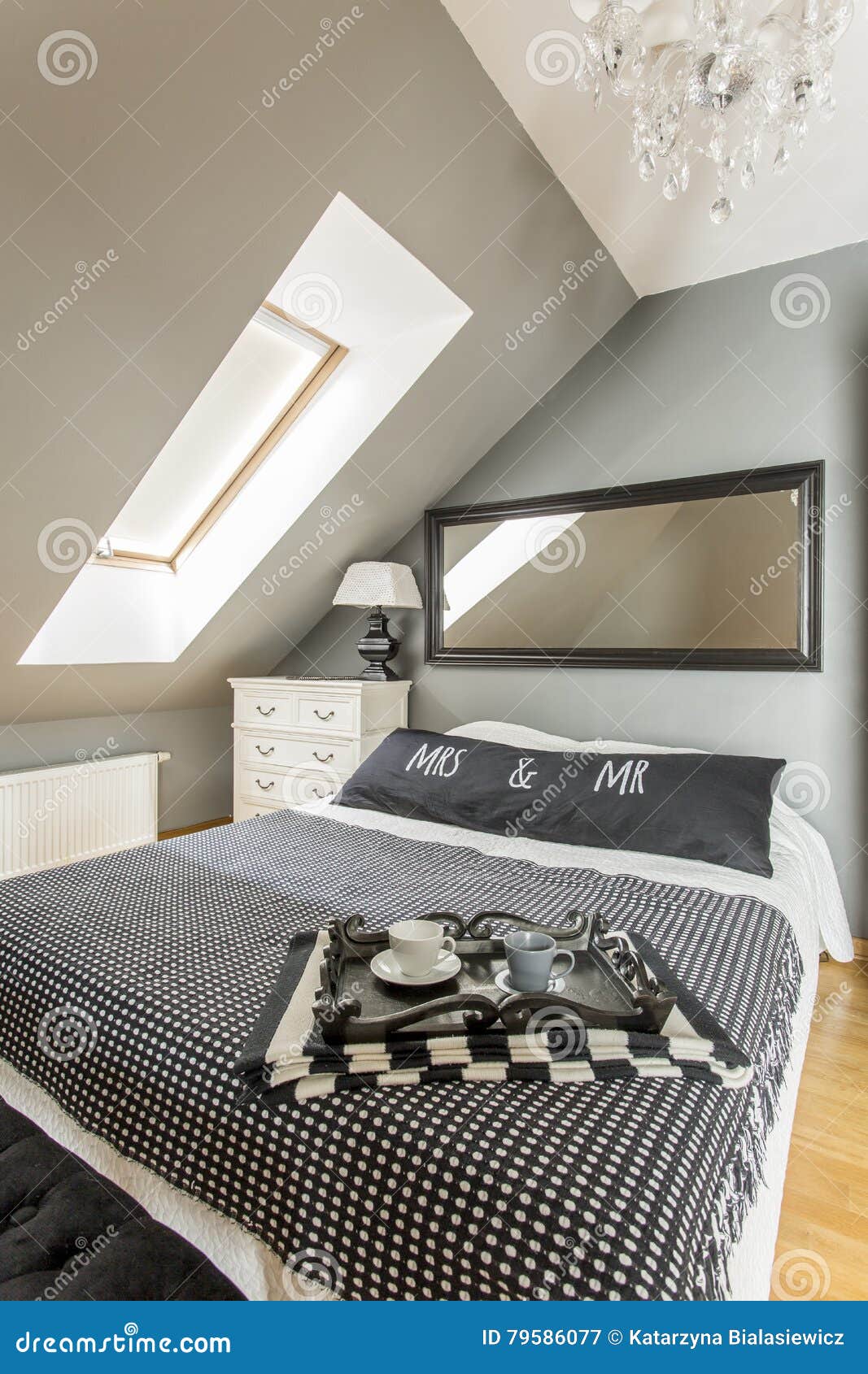 bedroom interior with a marital bed