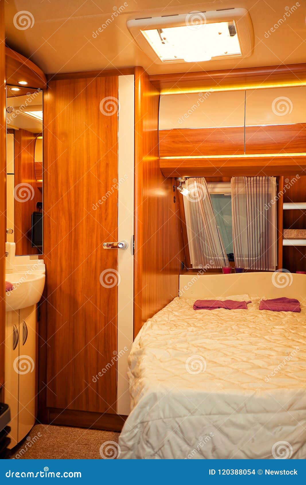 Bedroom Interior Of Mobile Home Stock Photo Image Of