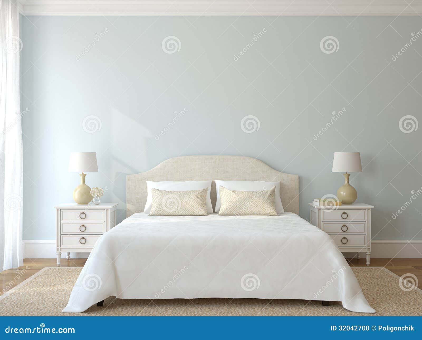 Bedroom interior. stock illustration. Illustration of elegance - 32042700