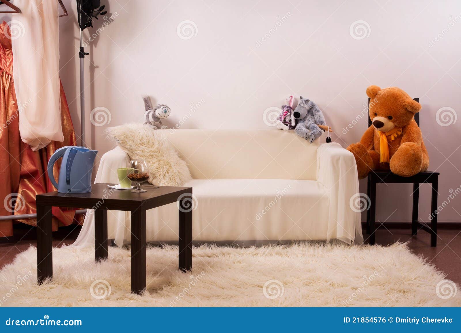 Bedroom Interior In The Vintage Style Stock Photo - Image of cover