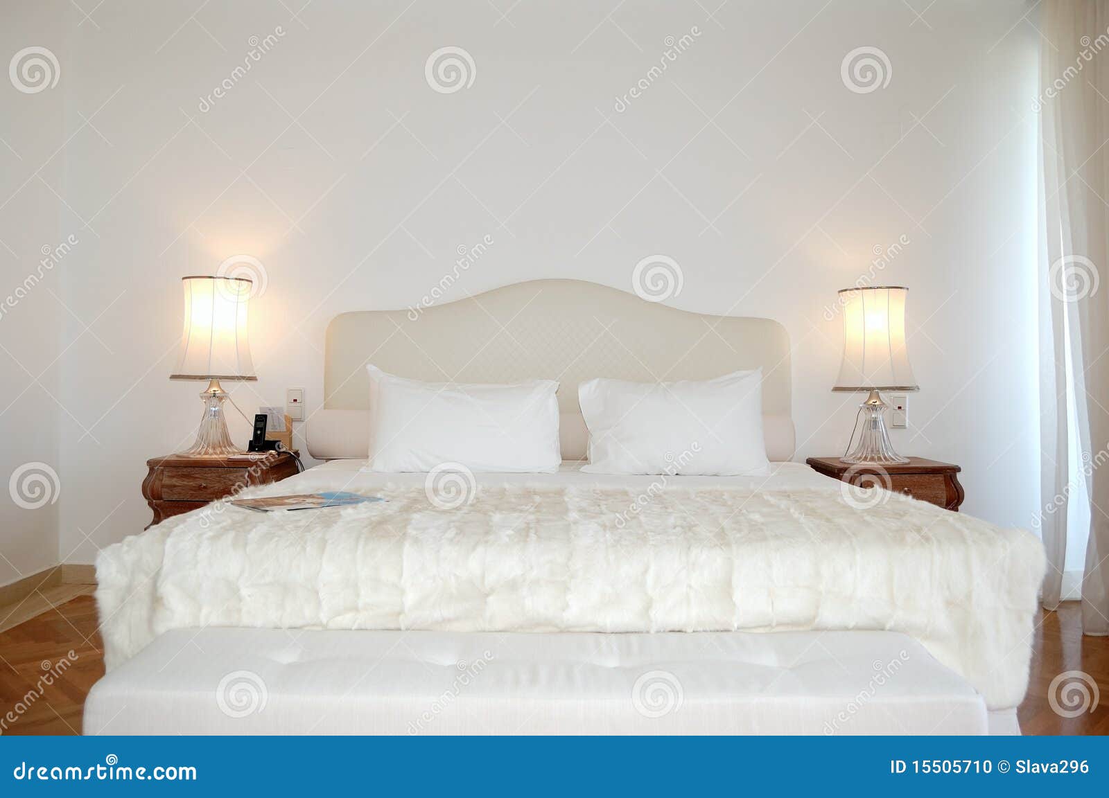 The Bedroom in Luxury Apartment of Modern Hotel Stock Photo - Image of ...