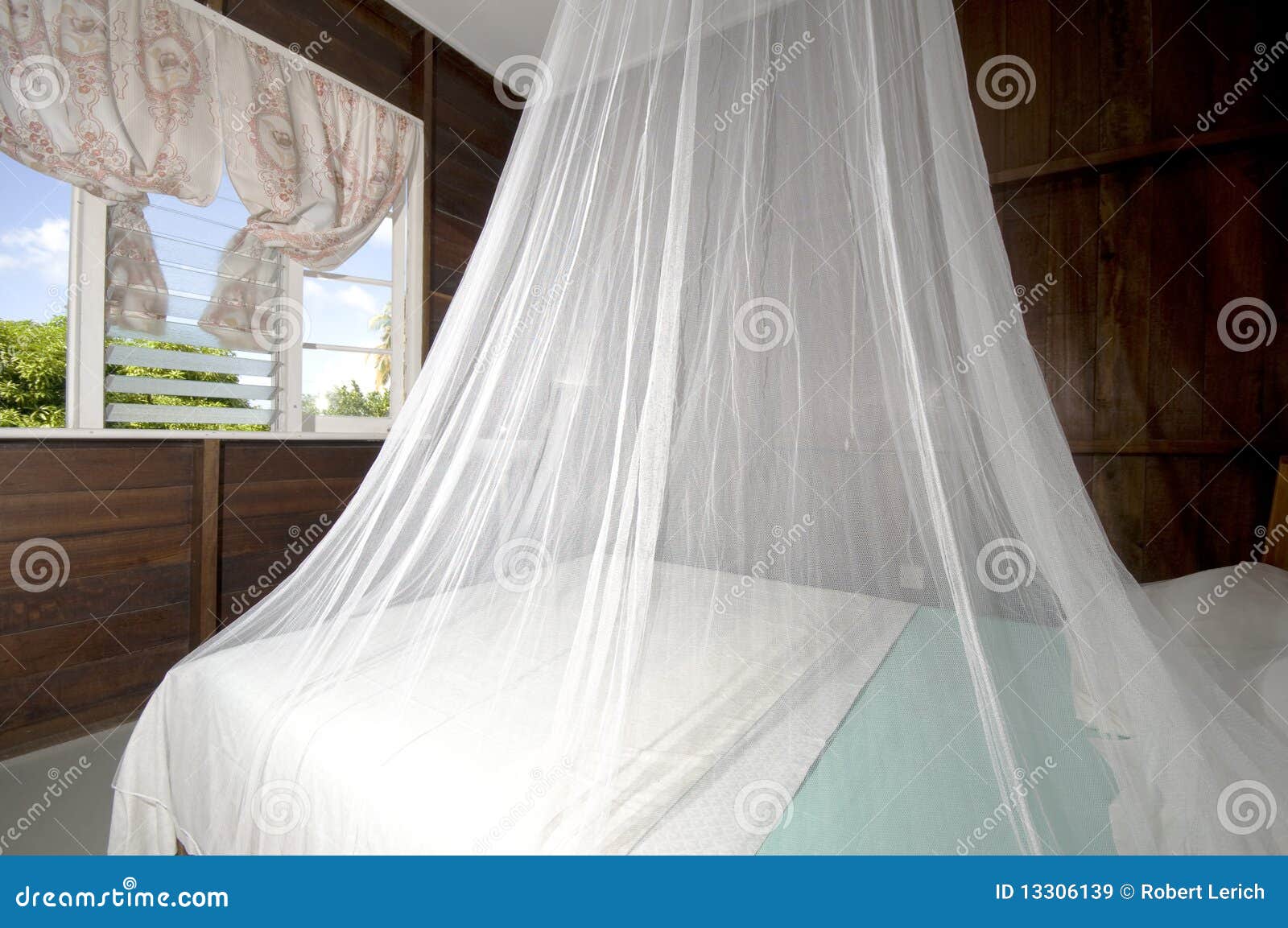 bedroom mosquito net guest house bequia