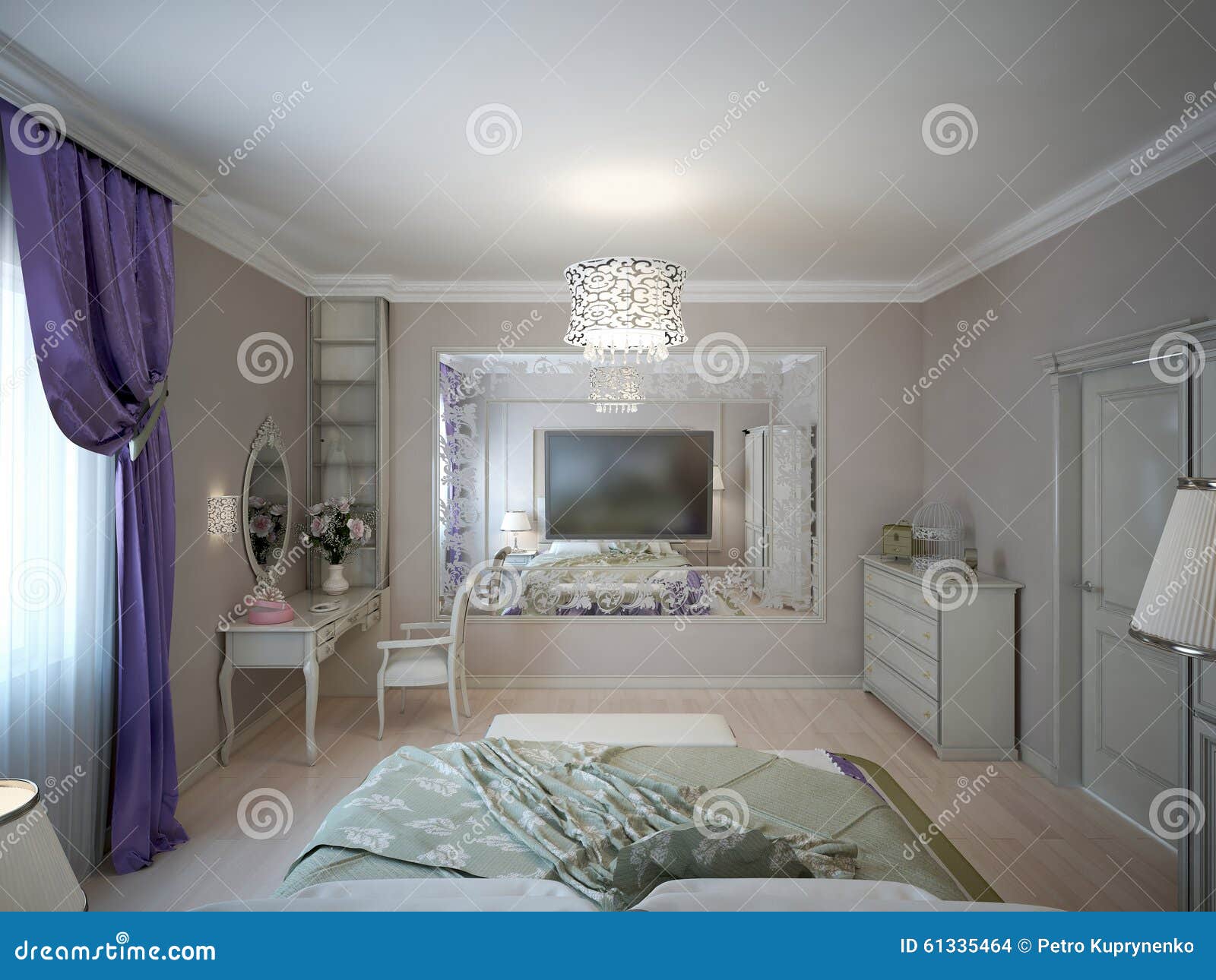bedroom neoclassic style