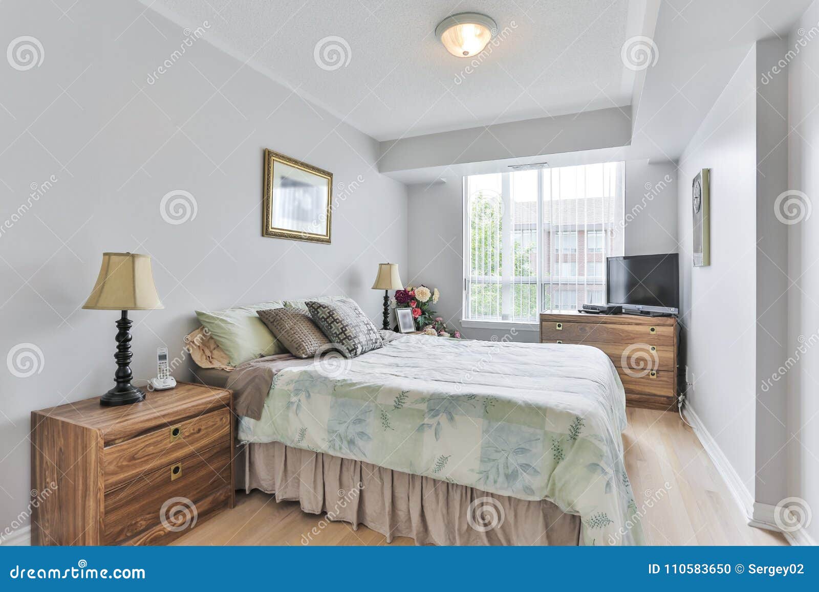 Bedroom Old Fashioned Interior Stock Photo - Image of mattress