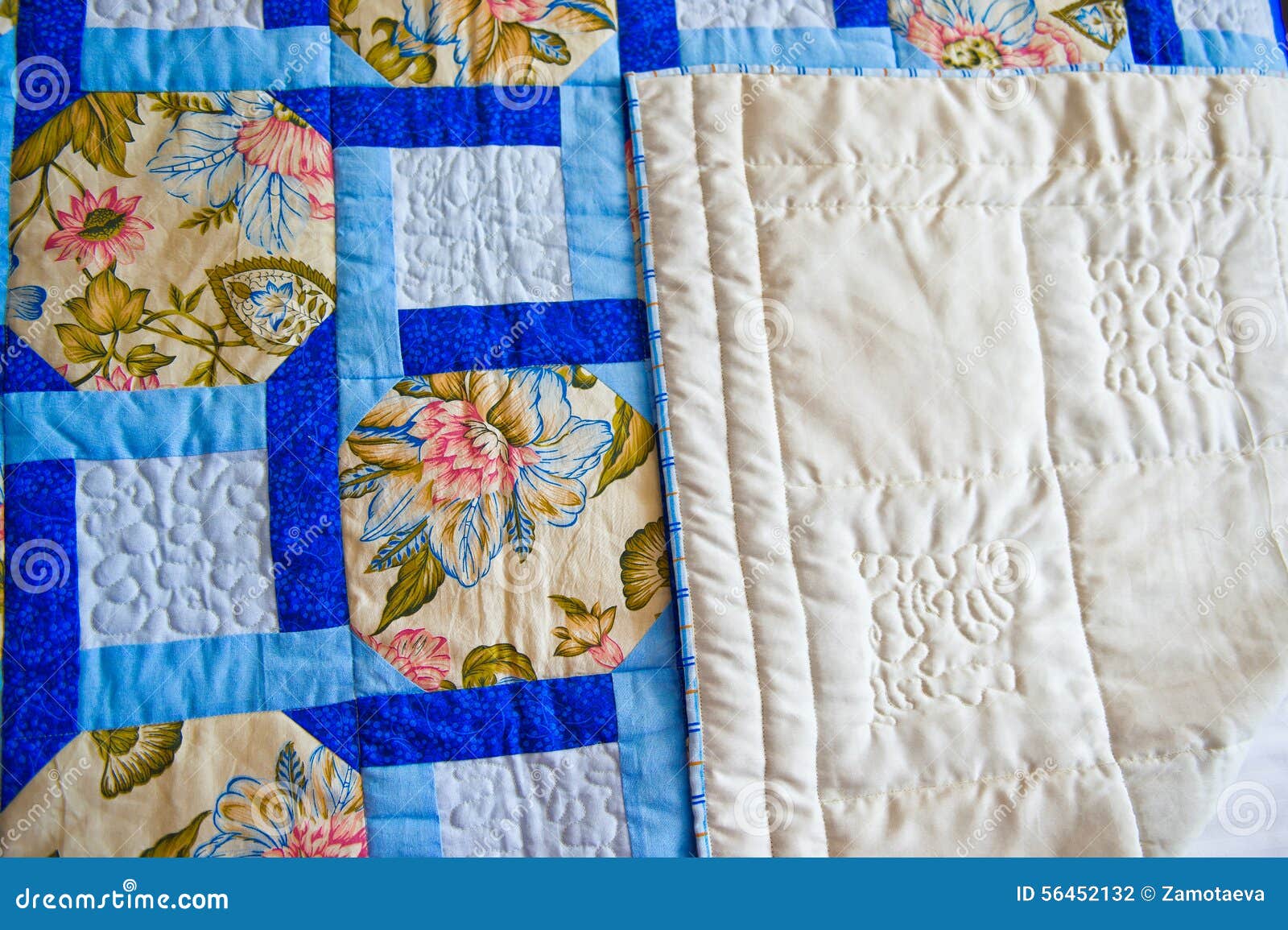 Bedroom Ornament Beautiful Blanket 3072. Stock Photo Image of