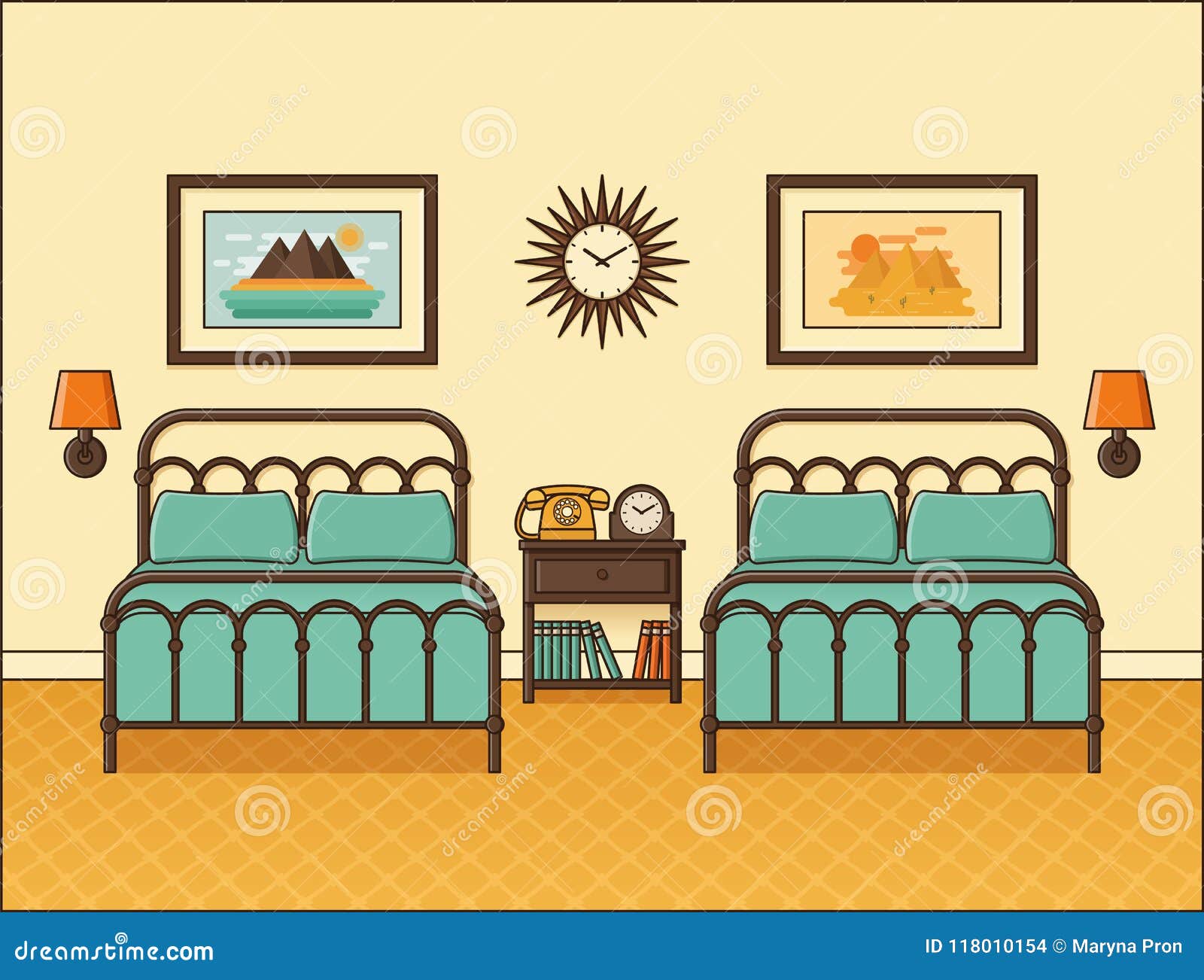Bedroom Retro Interior Hotel Room In Flat Design Vector Illustration Stock Vector Illustration Of Architecture Bedside Bedroom Retro Interior Hotel Room In Flat Design Vector Illustration Stock Vector Illustration Of Architecture Bedside