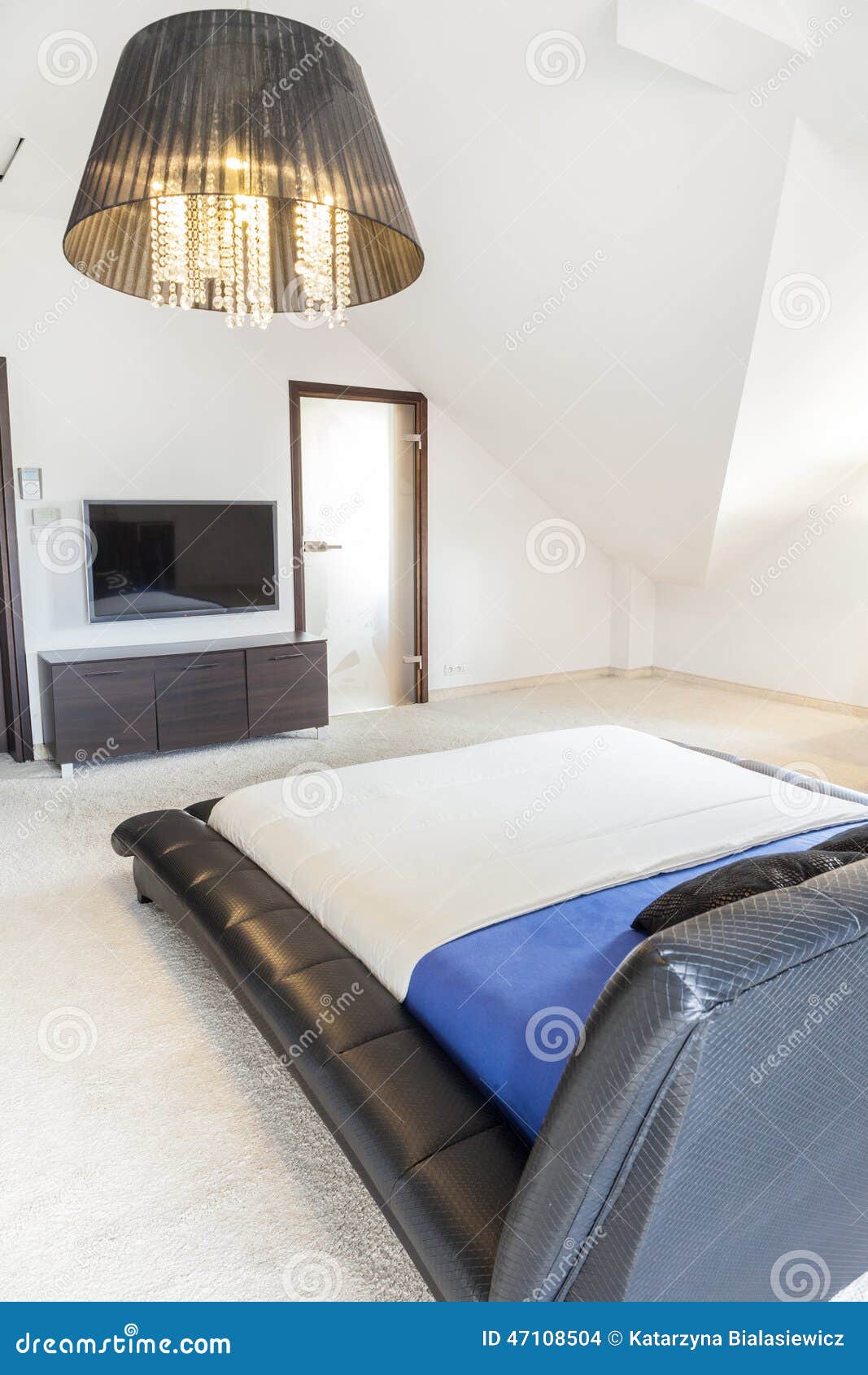 Bedroom with White Floor Covering Stock Photo Image of decor, bedroom