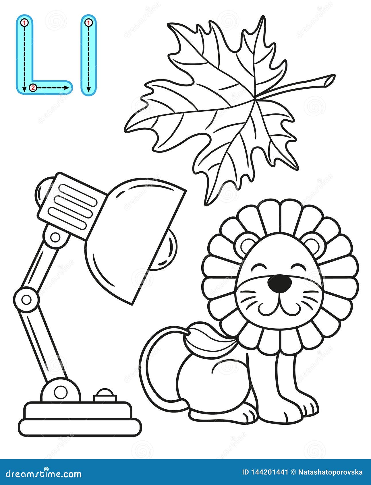 Printable Coloring Page for Kindergarten and Preschool. Card for ...