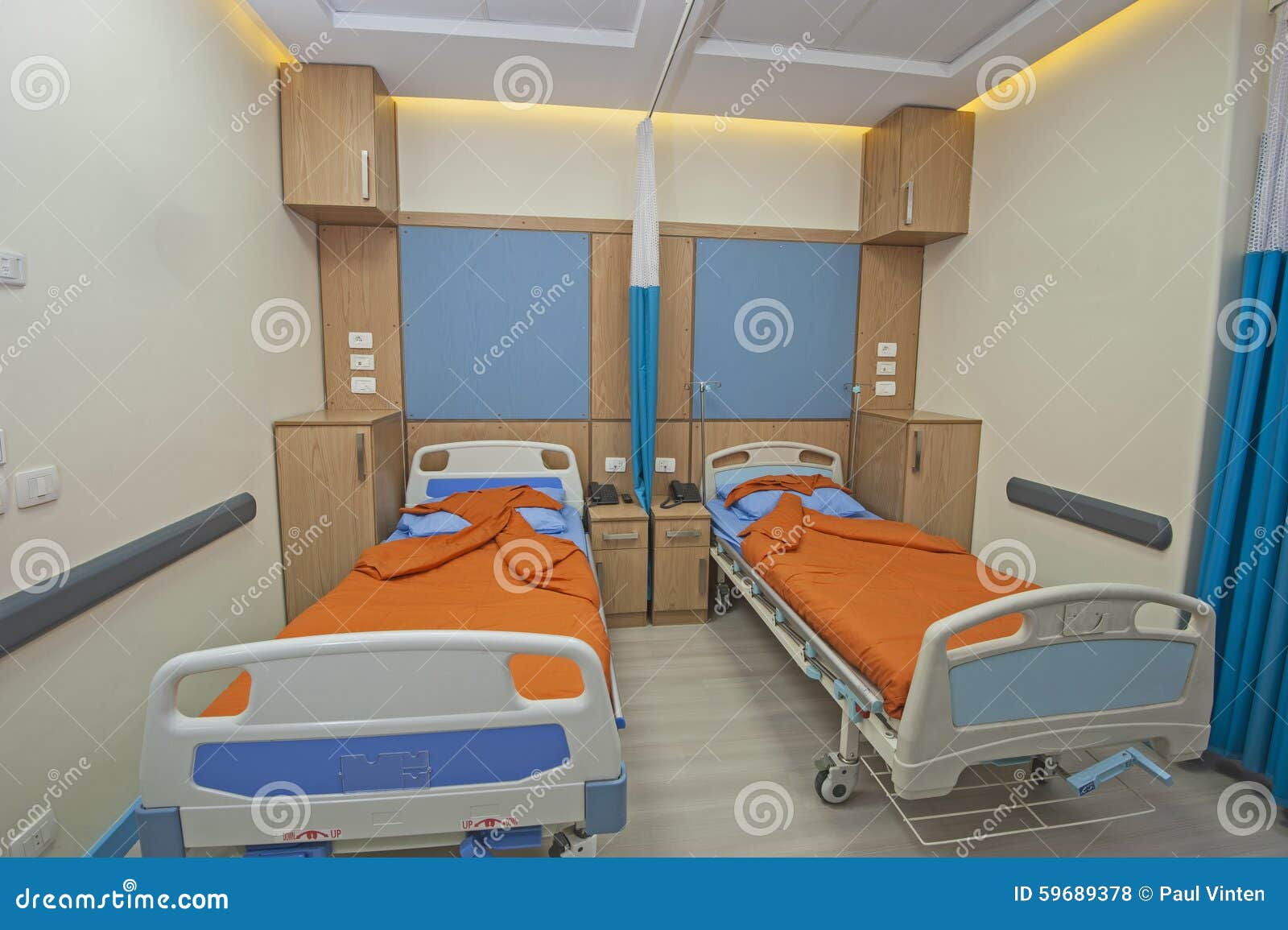 Beds in a hospital ward stock photo. Image of blanket 59689378