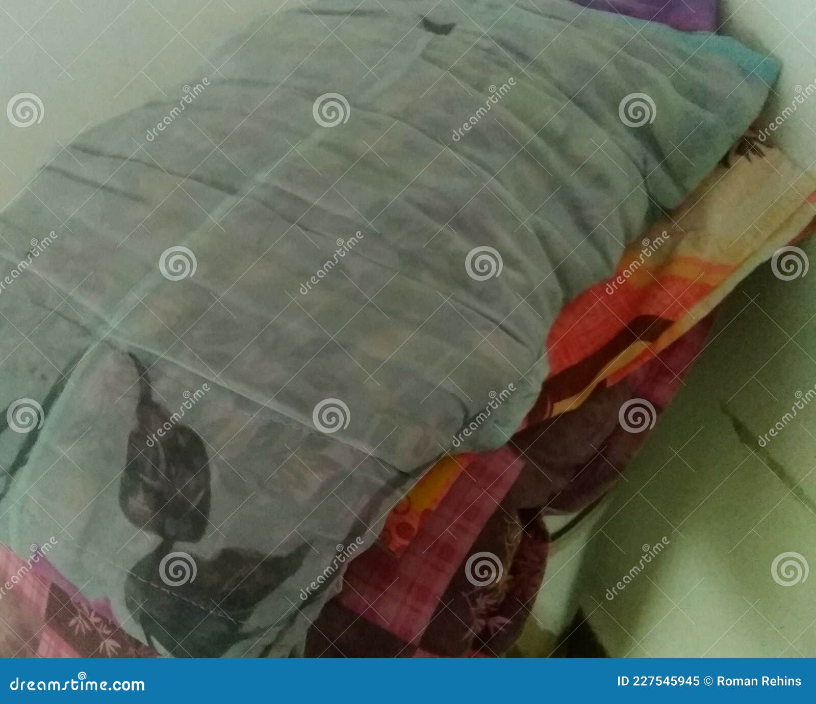 These are the Bedsheets Very Good Quality Stock Image Image of green