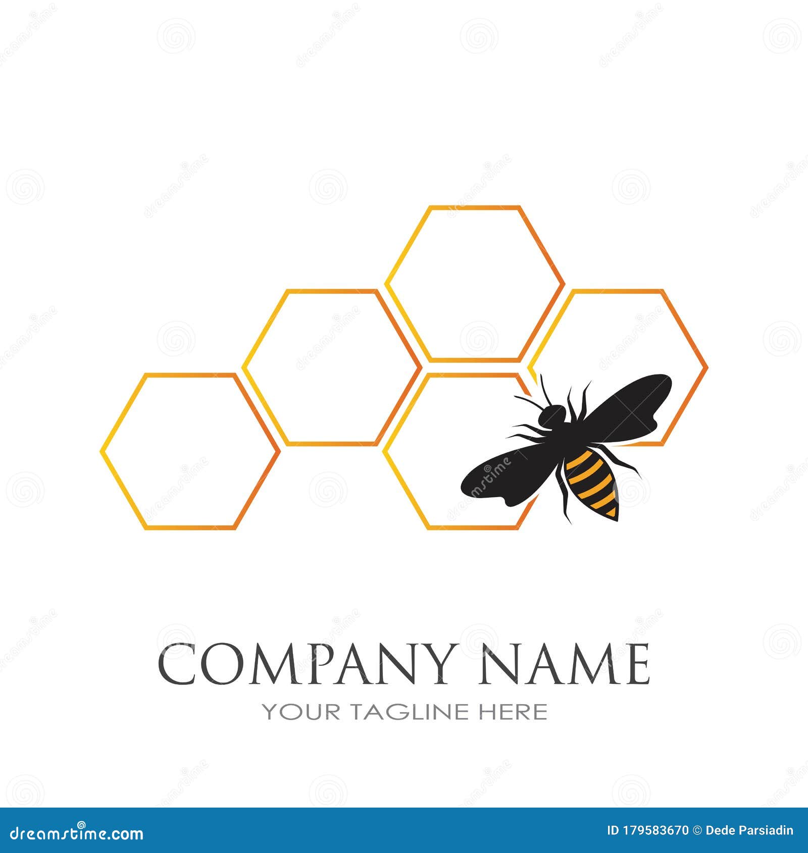 Logo With Honey Drop Illustration. 108265800
