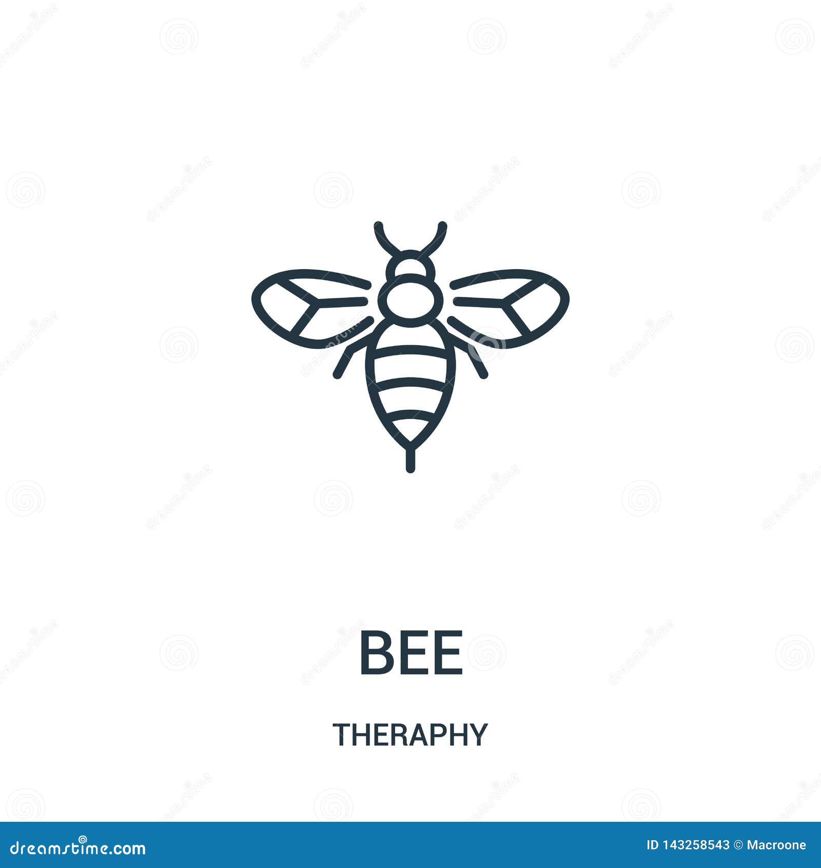 Download Bee Icon Vector From Theraphy Collection. Thin Line Bee ...