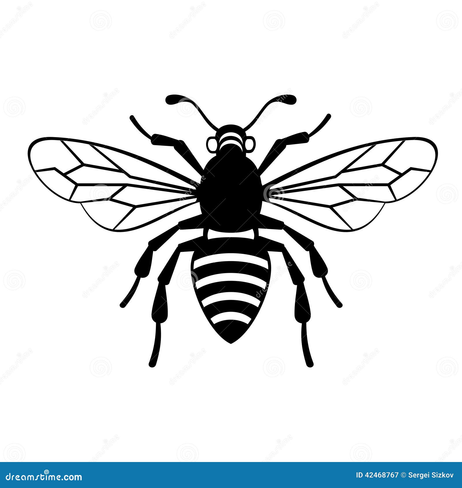 Bee Icon Vector Stock Vector Image 42468767