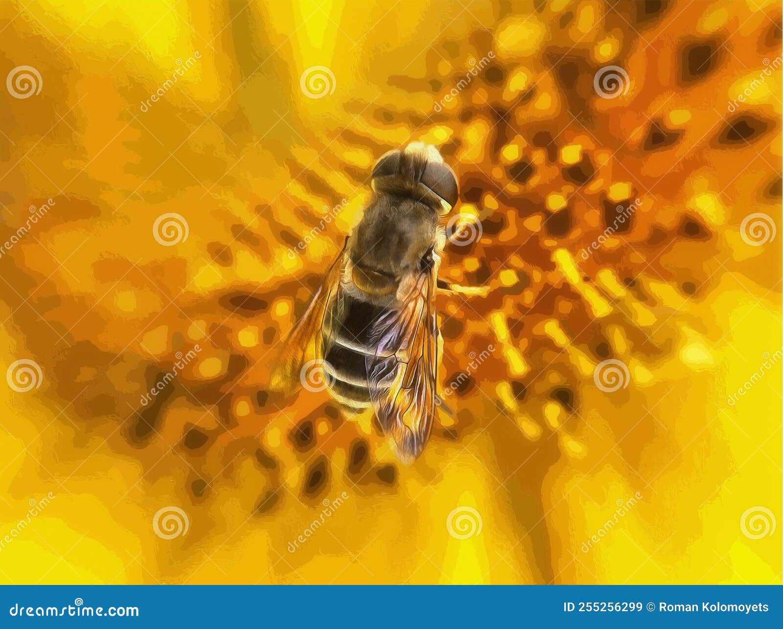Bee in Nectar Gentle Background Stock Image Image of nectar, petal