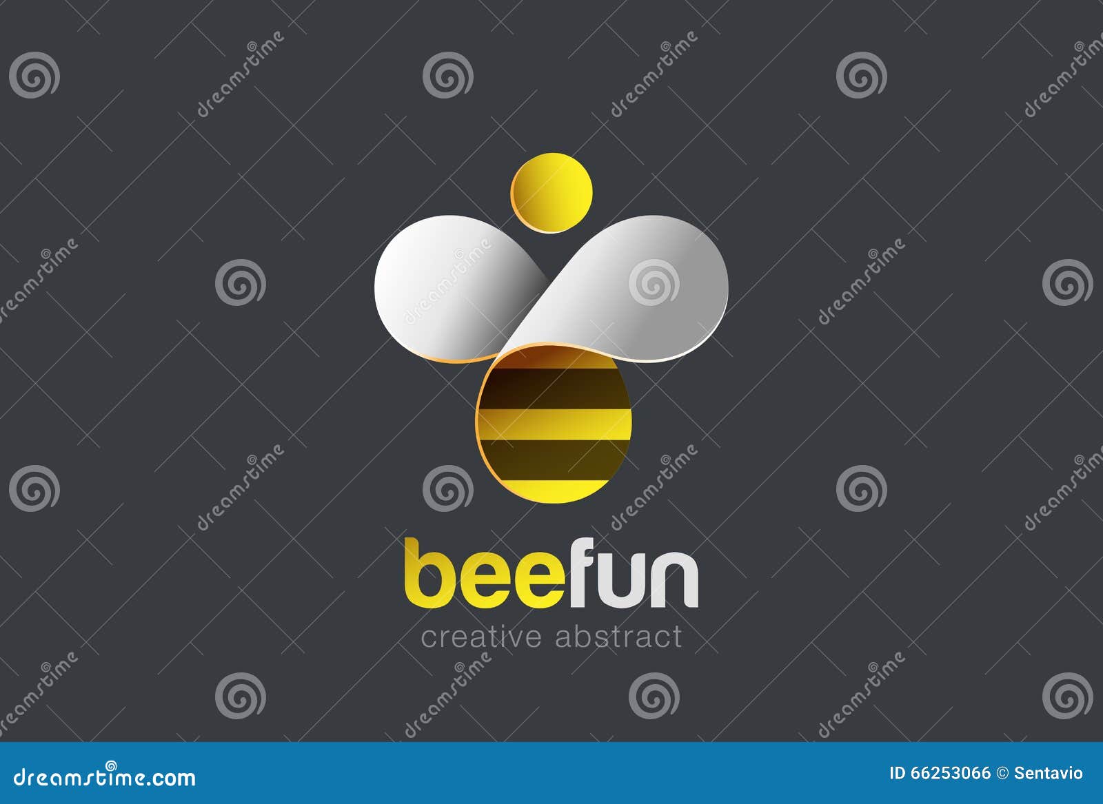 bee logo  . hive icon. creative character logotype