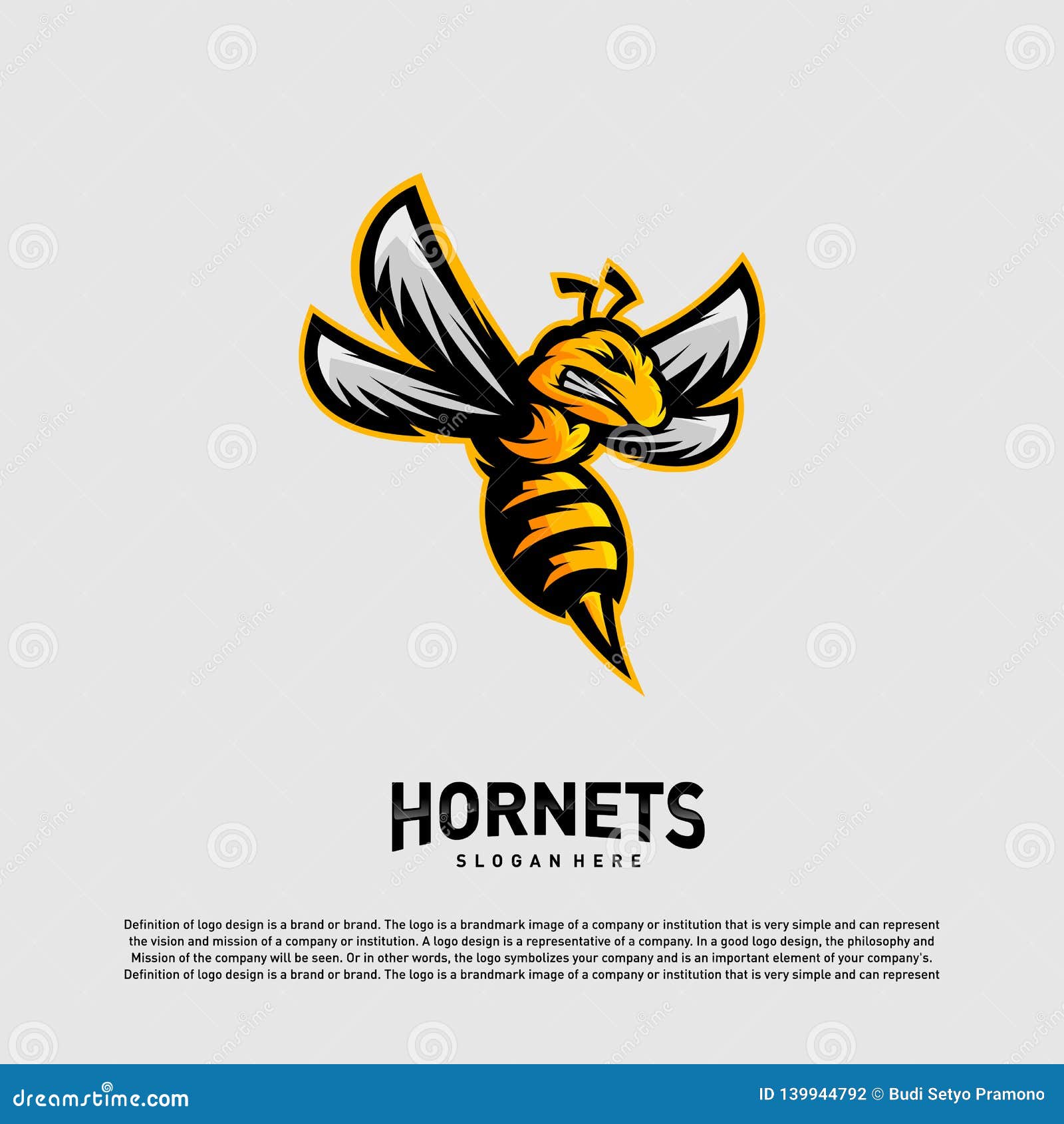 Bee Logo Design Vector. Logo Template Stock Vector