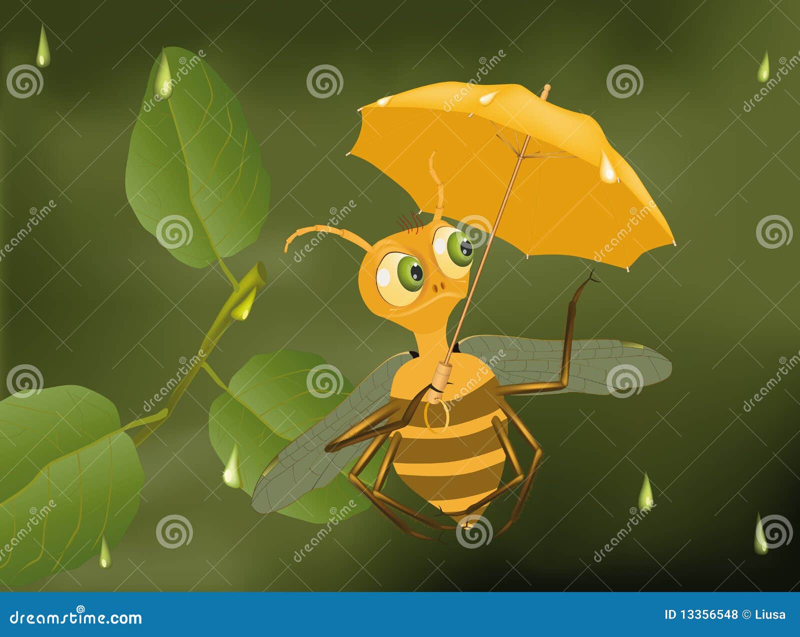 Bee And A Rain Royalty Free Stock Photos - Image: 13356548 Bee And A Rain Royalty Free Stock Photos - Image: 13356548