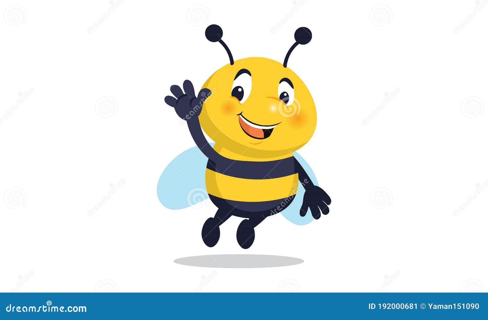 Bee Smile Illustration Vector 3d Stock Vector Illustration Of Bumblebee Background