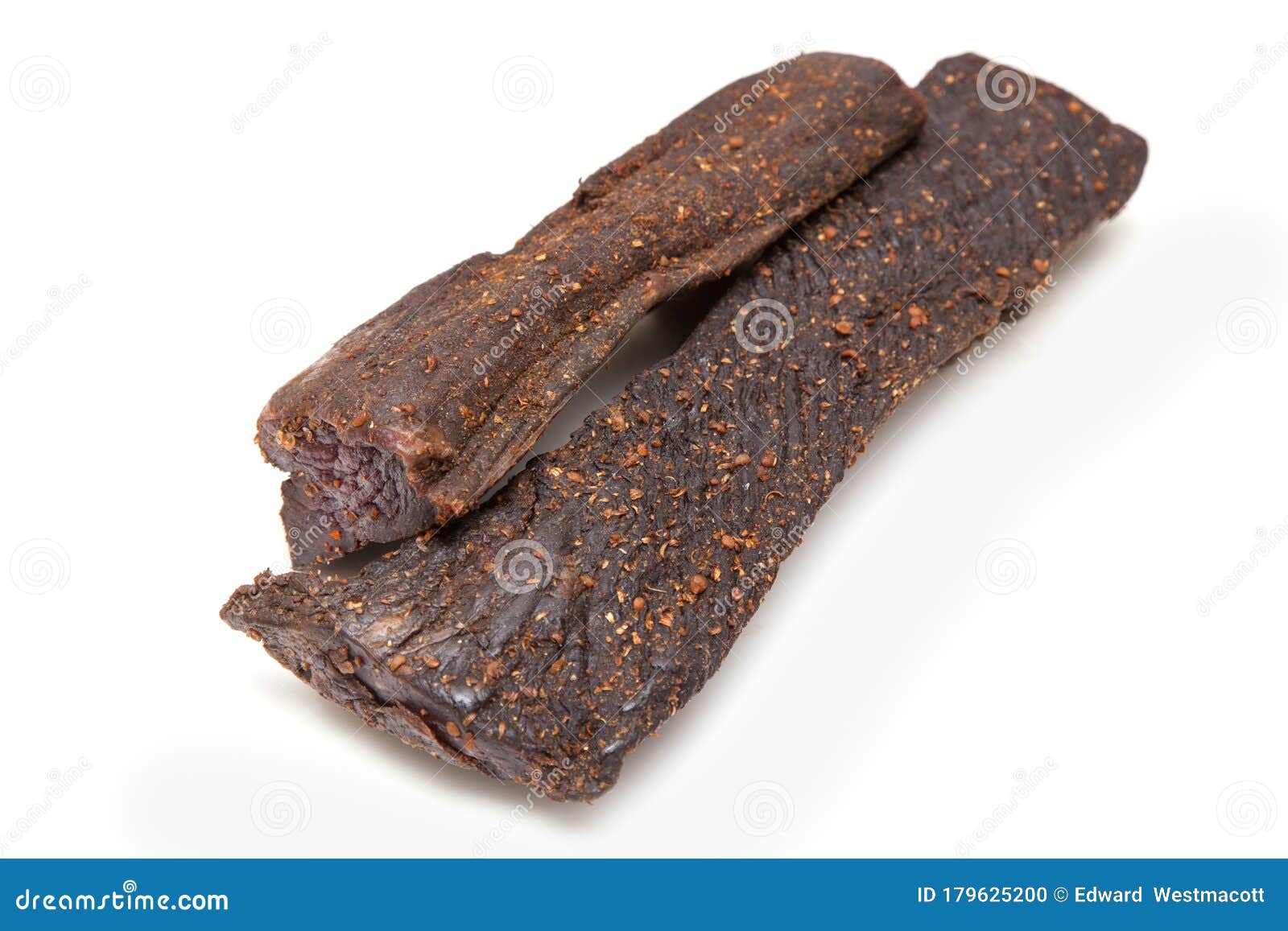 Beef Biltong South African Beef Jerky. Stock Photo Image of isolated