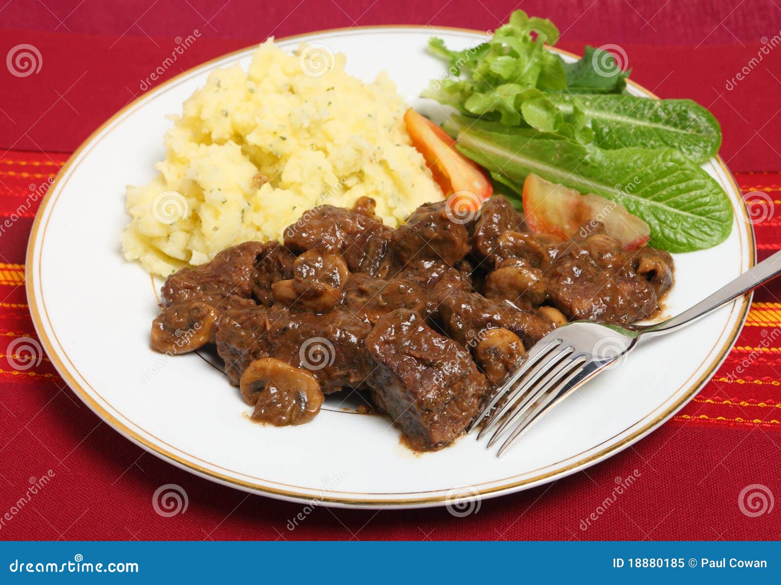 Beef Bourguignon dinner stock image. Image of mushroom - 18880185
