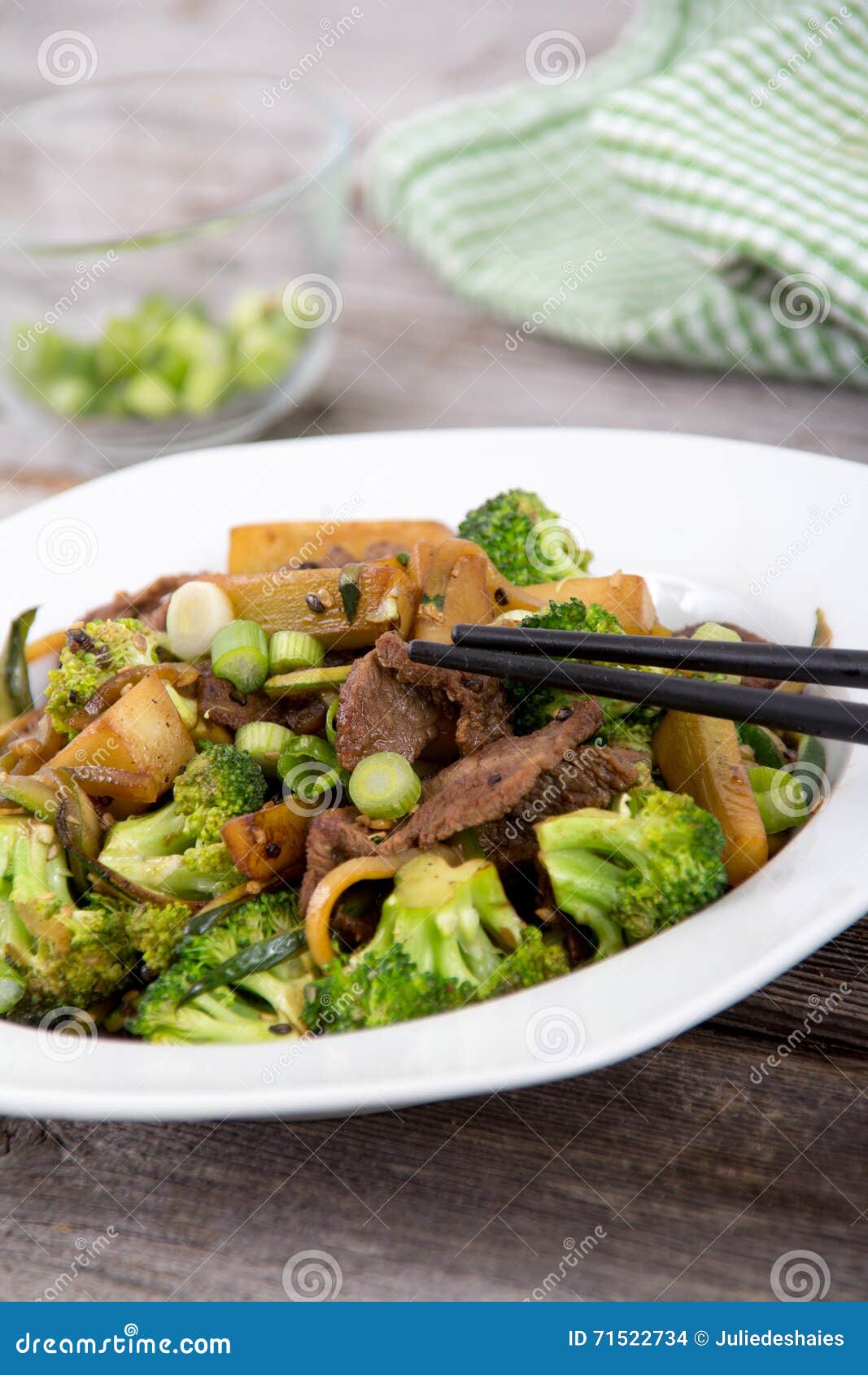 Beef and broccoli stir fry stock photo. Image of color - 71522734