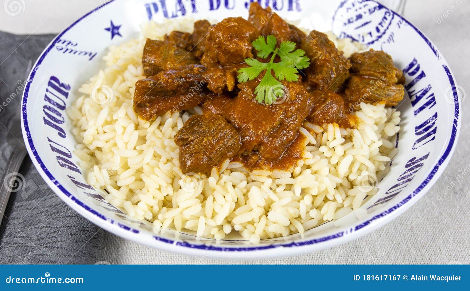 Beef Cooked with Tomato and Rice Stock Image Image of meat, beef