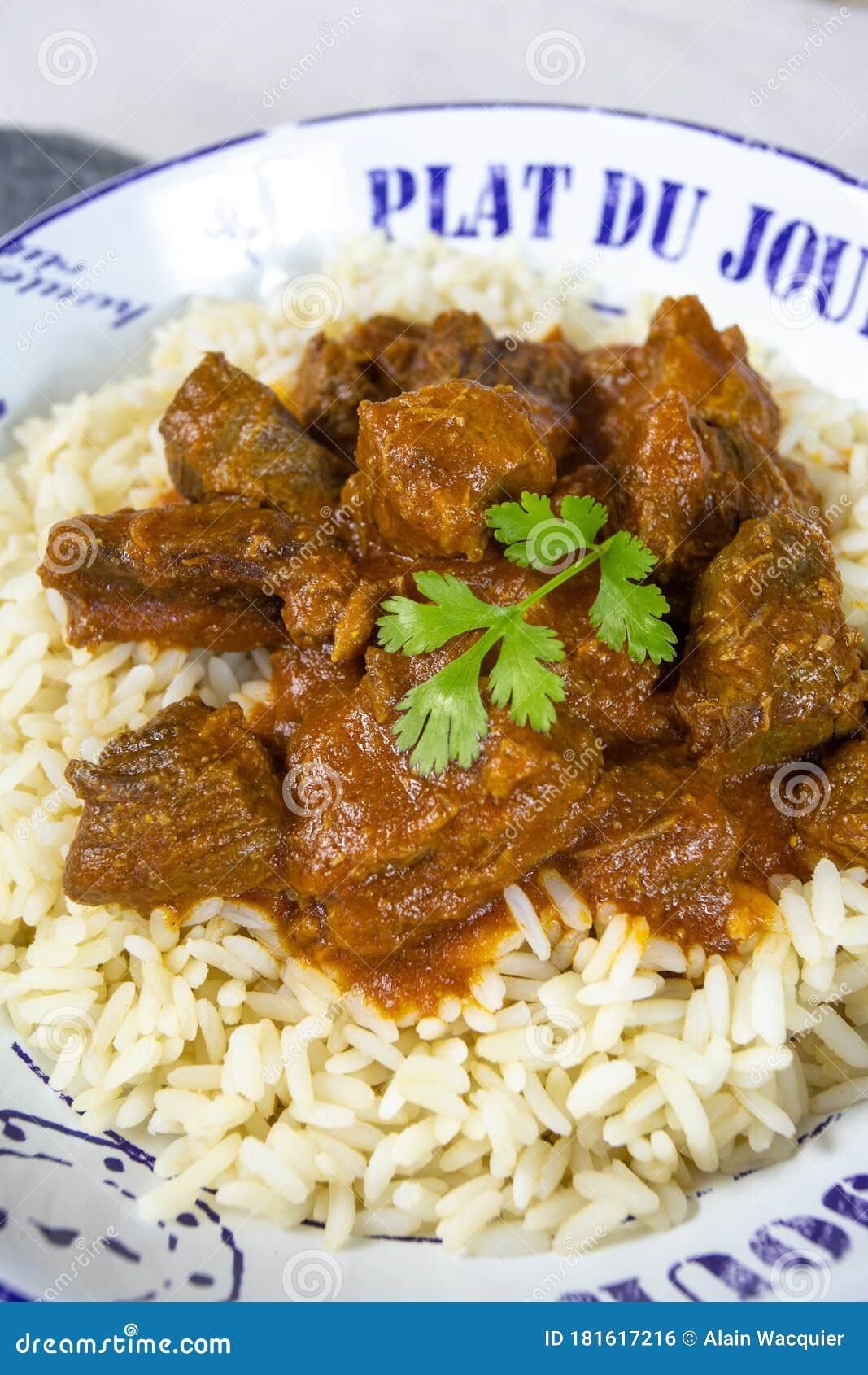 Beef Cooked with Tomato and Rice Stock Photo Image of meal, food