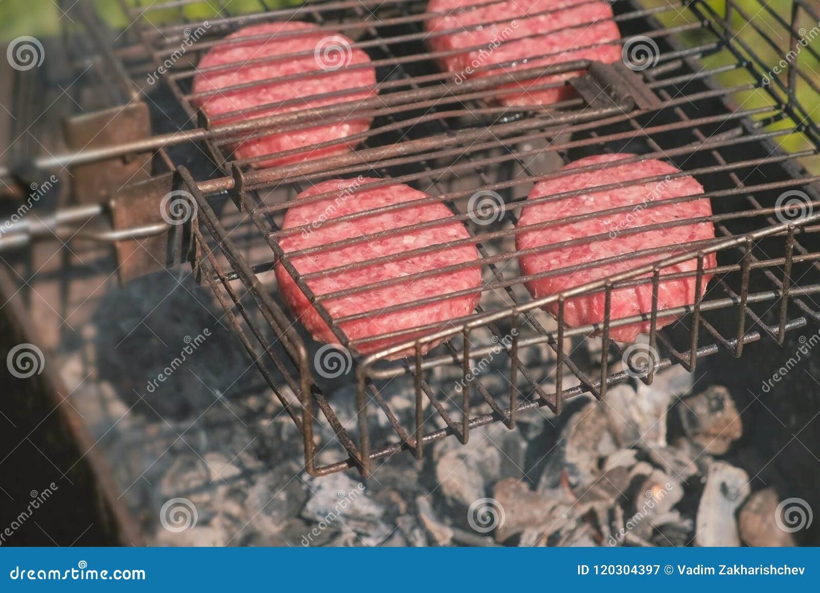 Beef Cutlets on the Grill. Closeup. Stock Image Image of food
