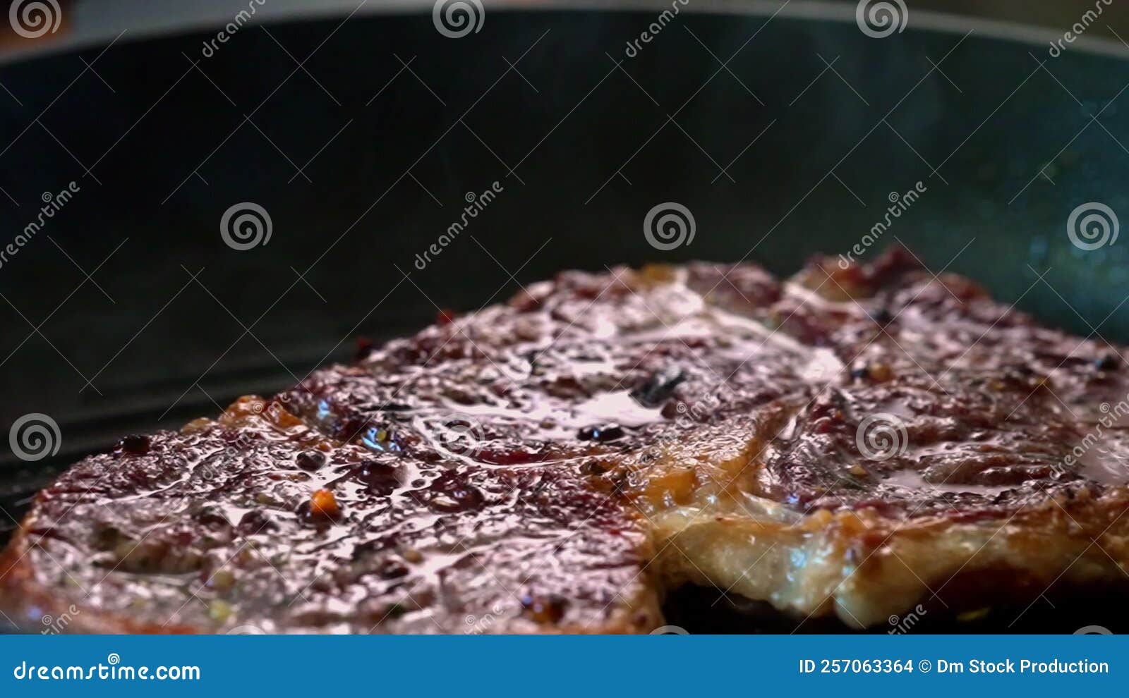 Beef entrecote stock footage. Video of roasted, recipe 257063364