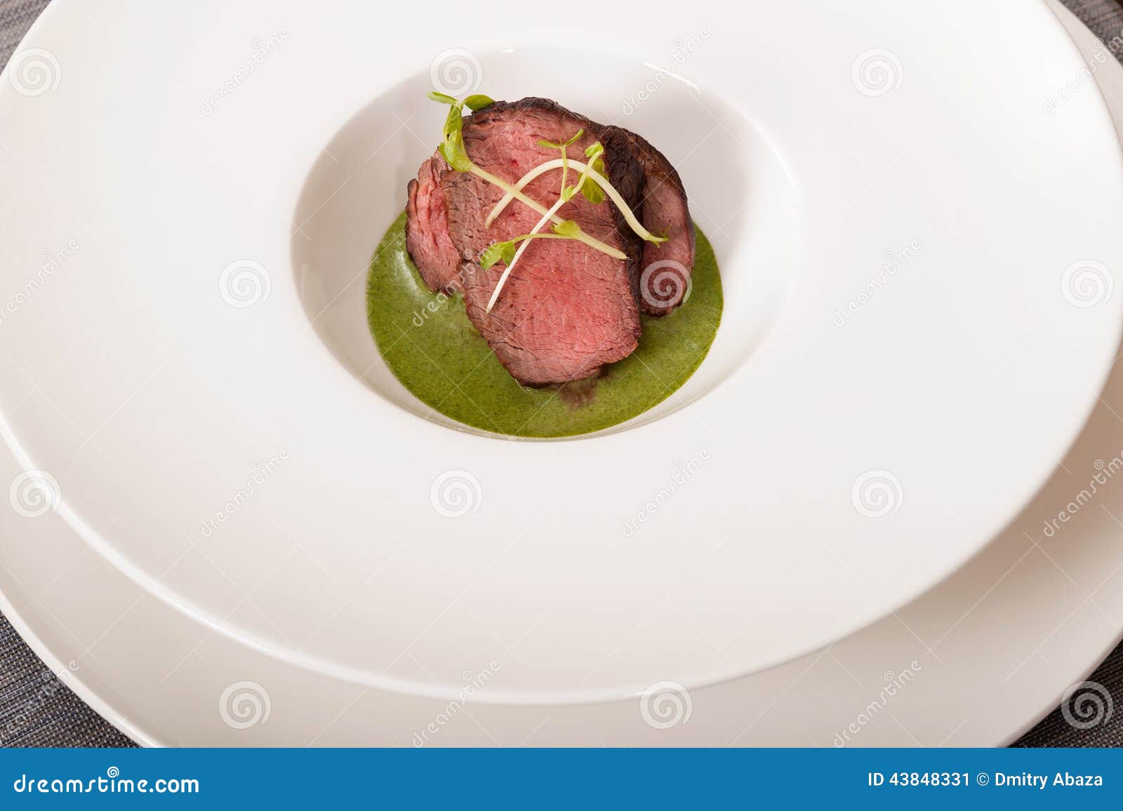 Beef with green sauce stock image. Image of cookery, nutrition 43848331