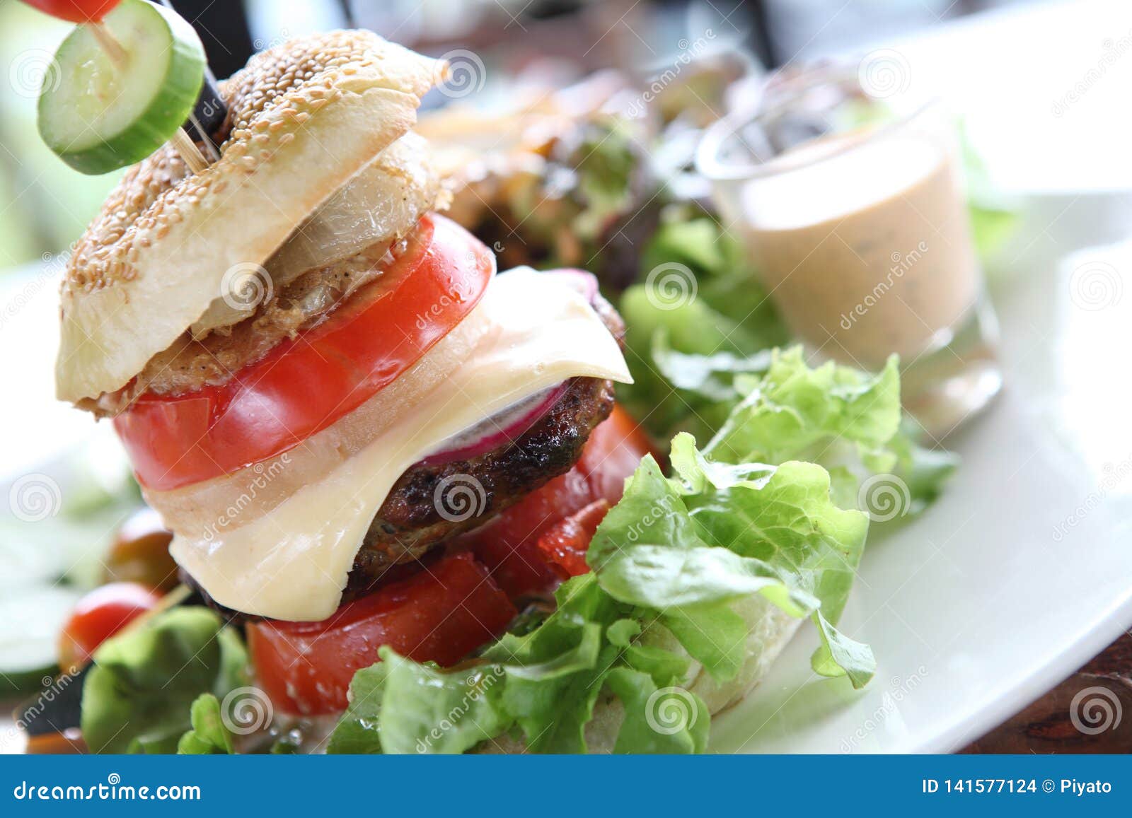 Beef hamburger fast food stock photo. Image of american 141577124