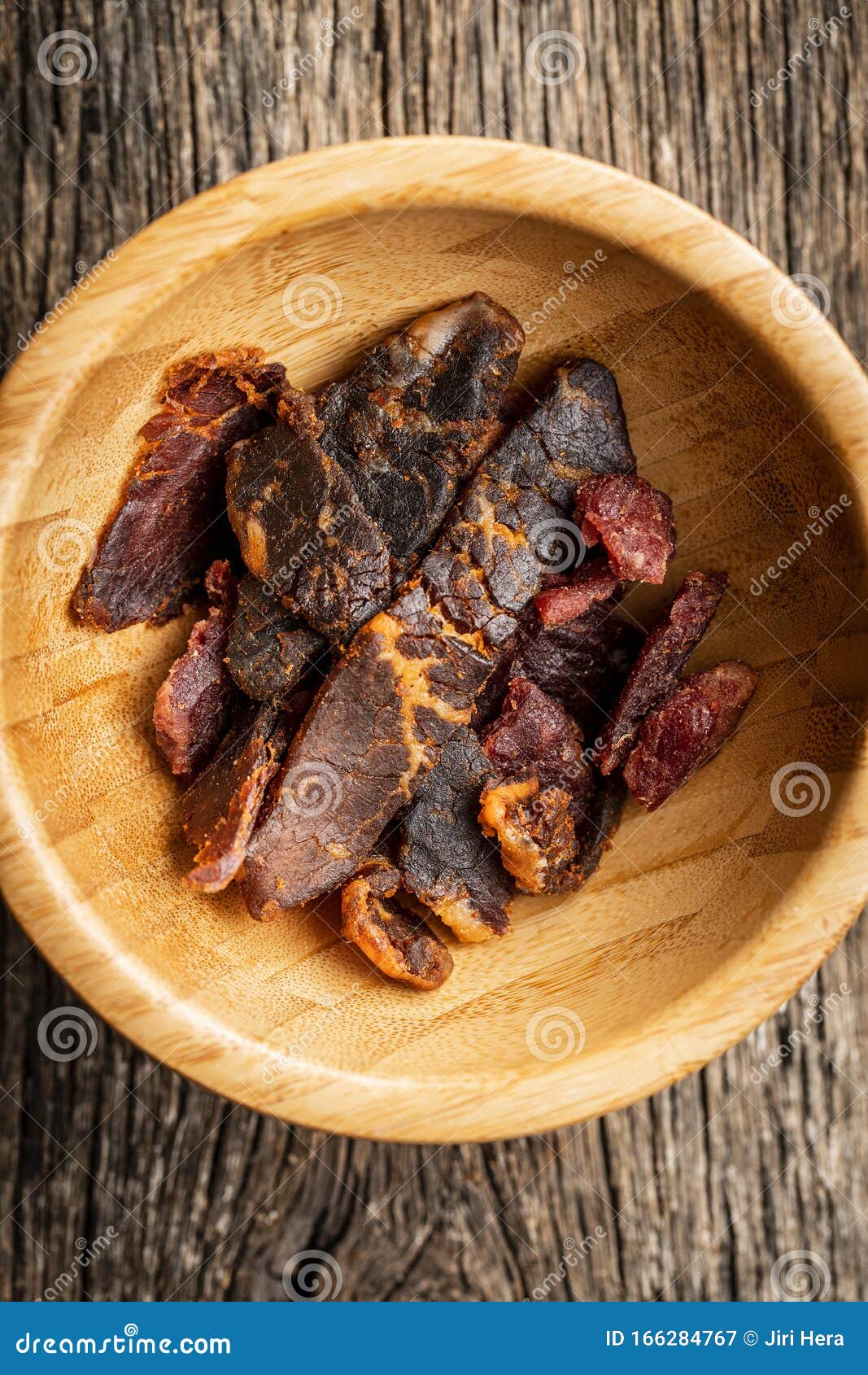Beef Jerky Pieces. Dried Beef Meat Stock Image Image of flavor, beef