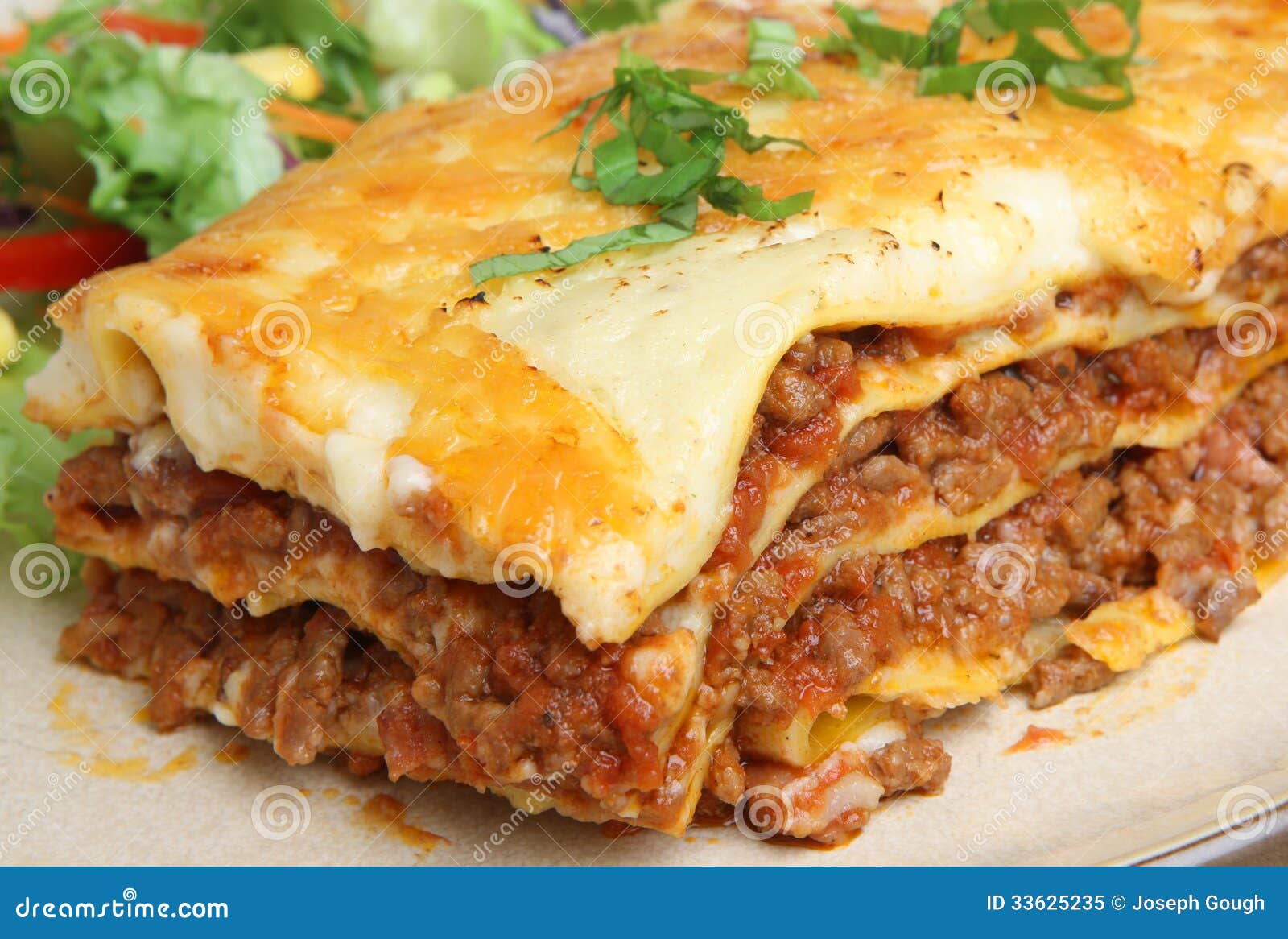 Beef Lasagna or Lasagne stock image. Image of lasagne - 33625235