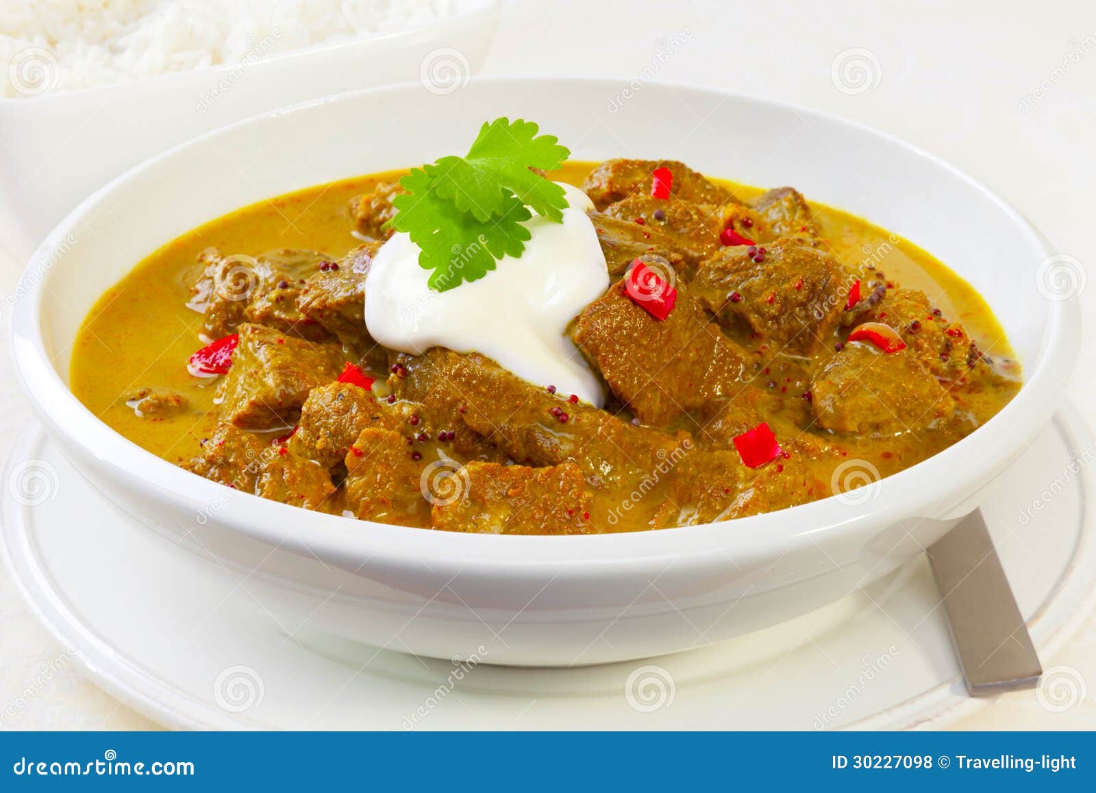Beef Madras Curry stock photo. Image of horizontal, coriander 30227098