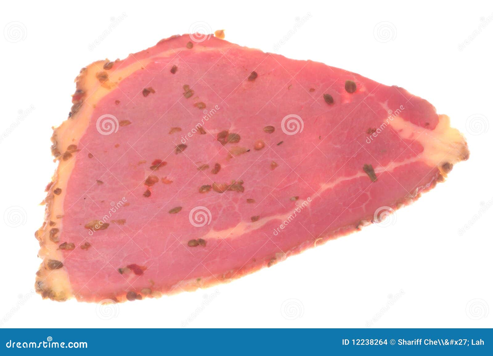 Beef Pastrami Isolated stock photo. Image of pastrami 12238264